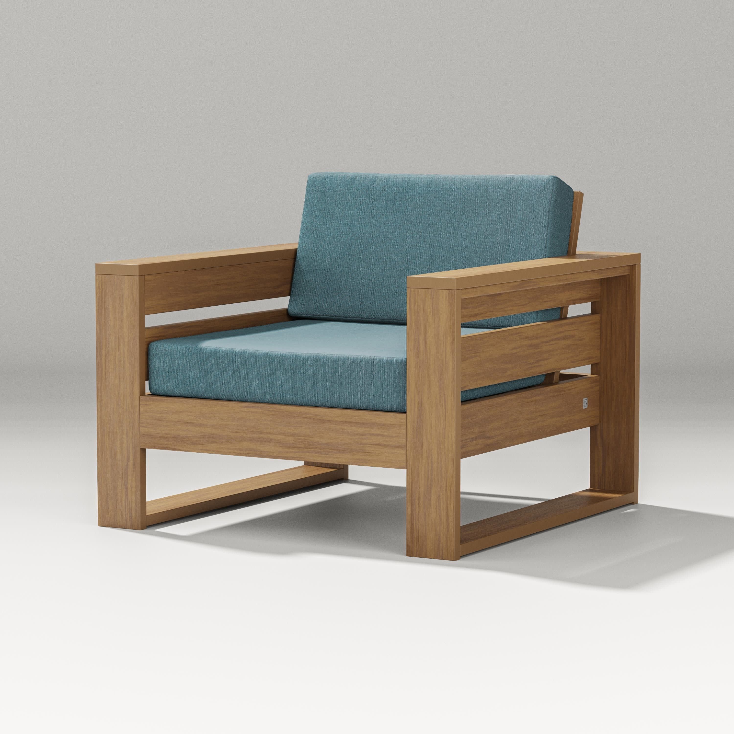 Latitude Lounge Chair in Natural / Ocean Teal