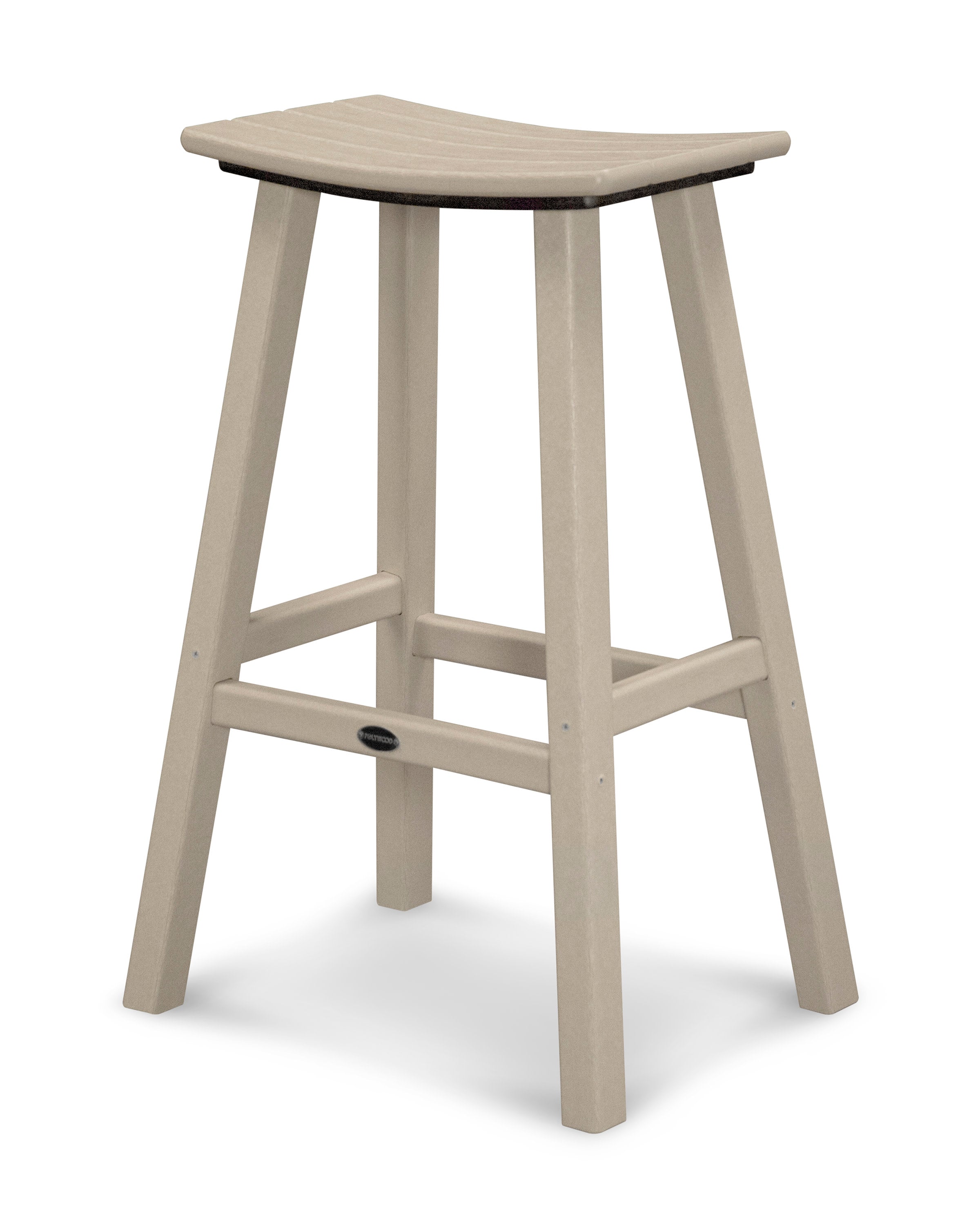 Traditional 30" Saddle Bar Stool in Sand