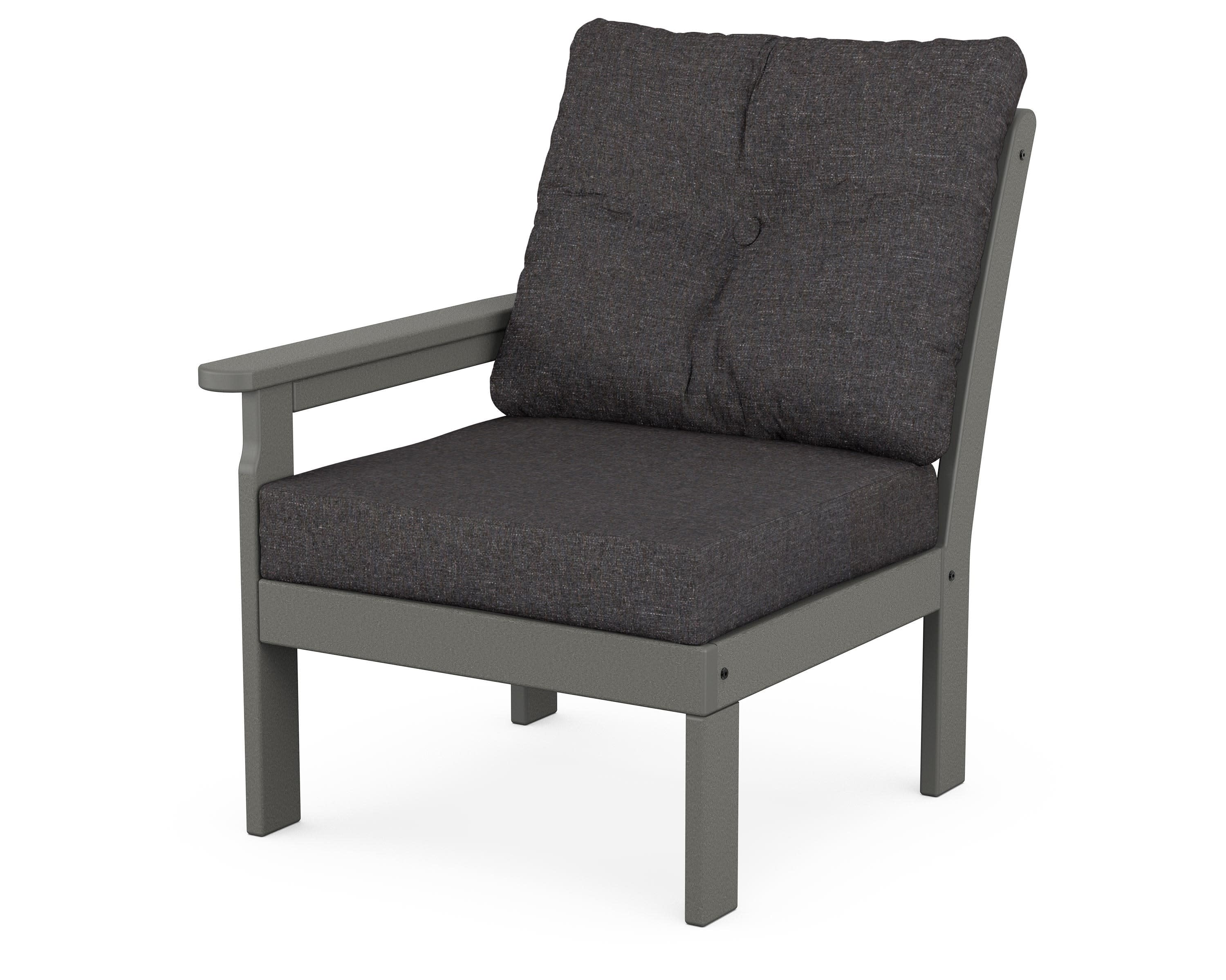 Vineyard Modular Left Arm Chair in Slate Grey / Ash Charcoal