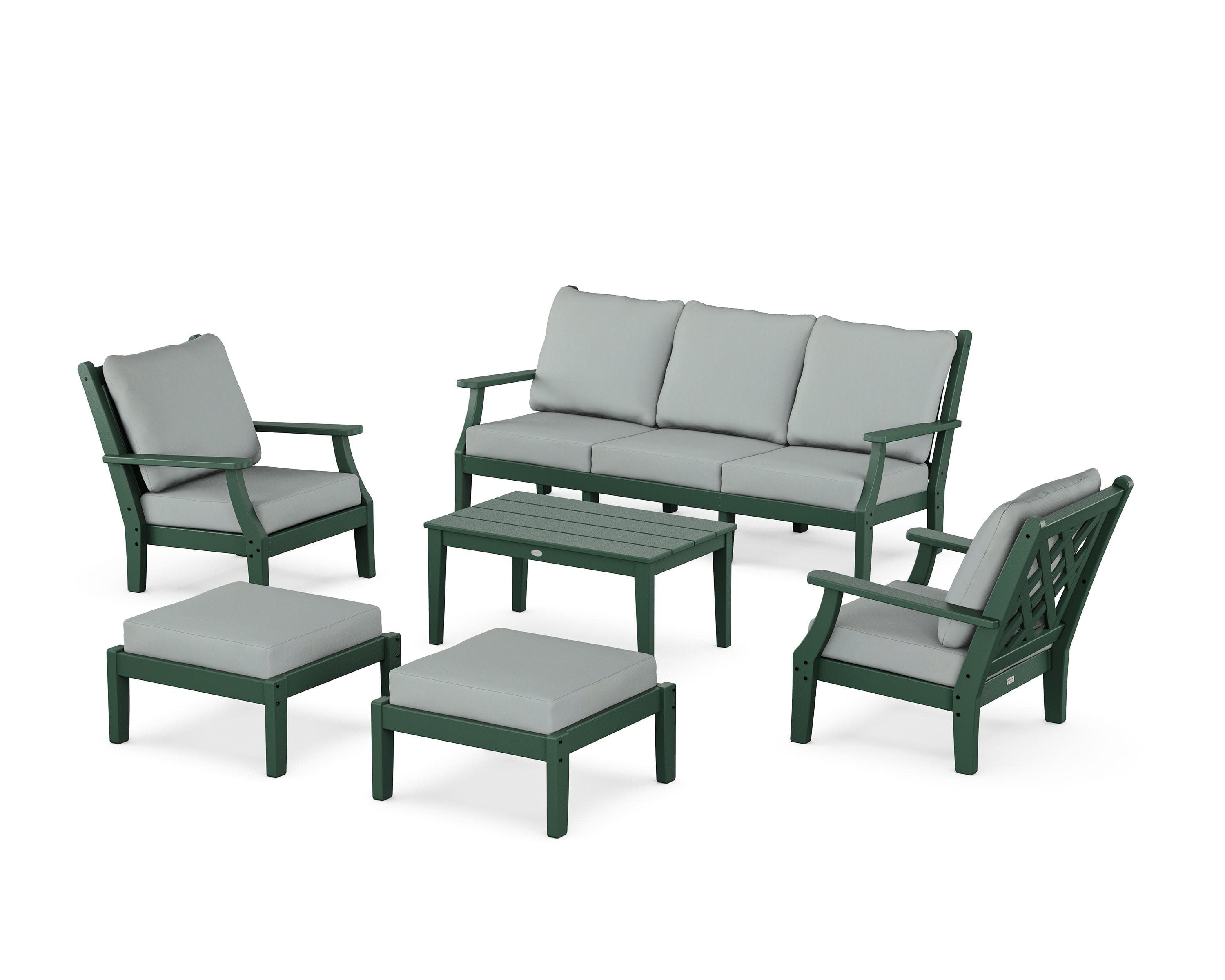 Wovendale 6-Piece Lounge Sofa Set in Green / Spa