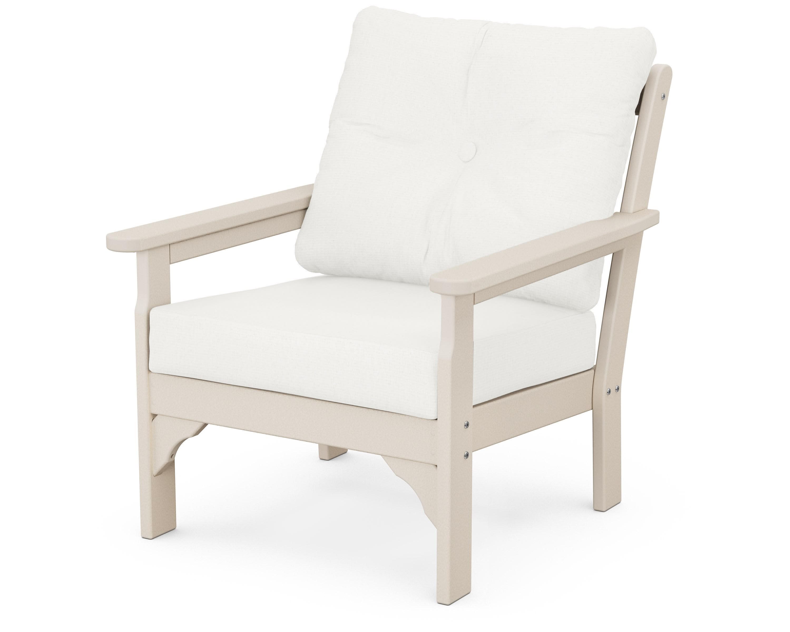 Vineyard Deep Seating Chair in Sand / Natural Linen