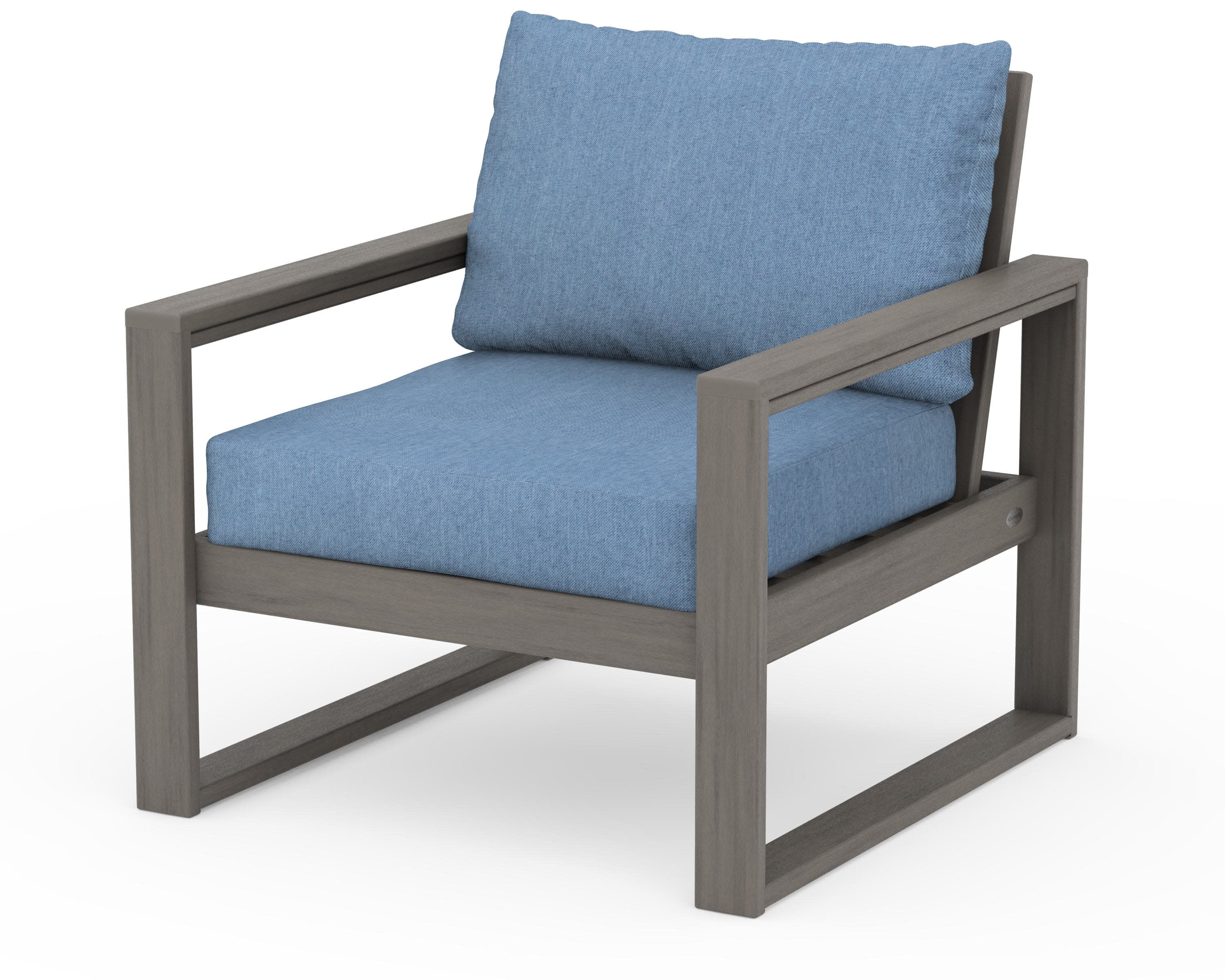 EDGE Club Chair in Driftwood / Sky Blue