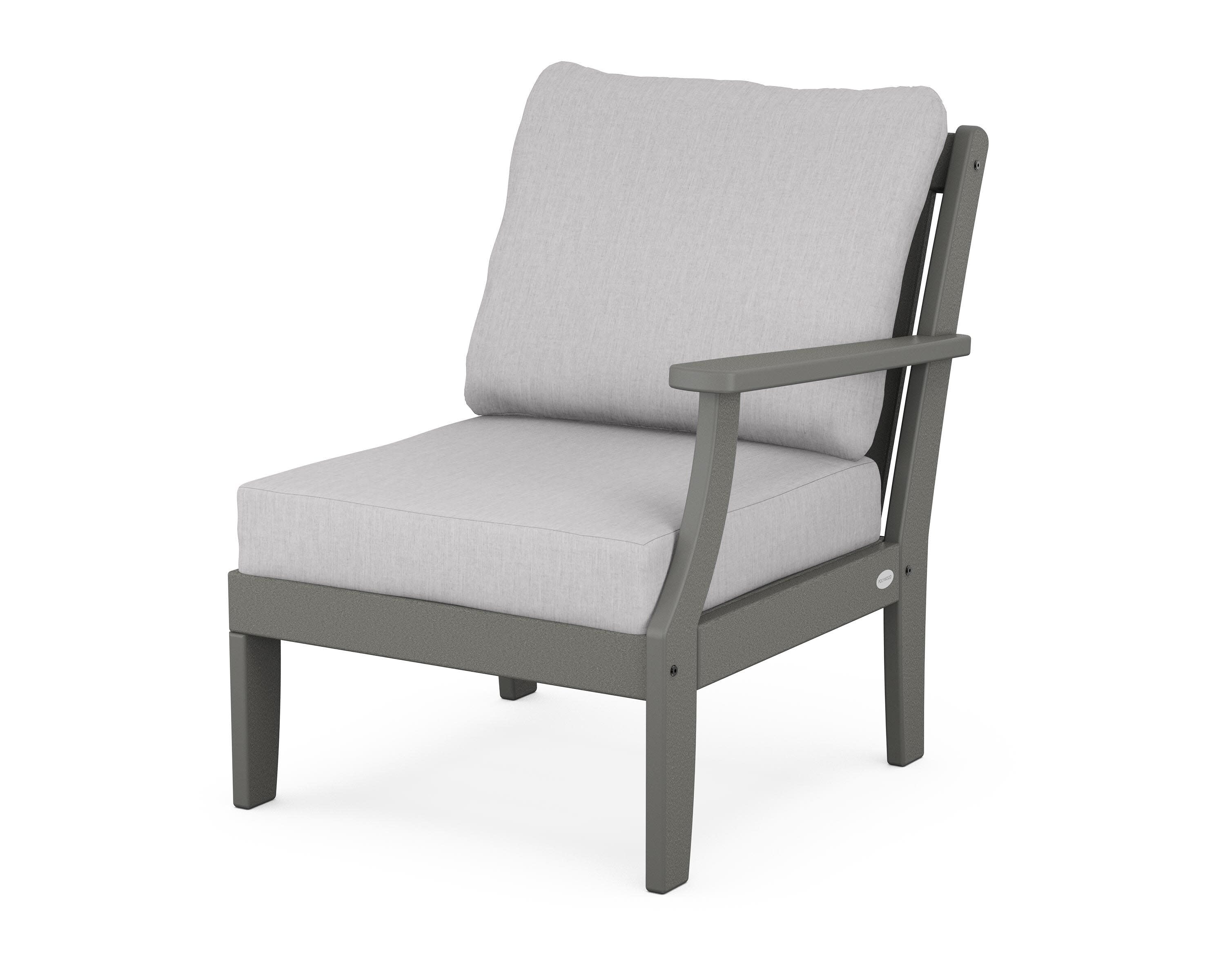 Braxton Modular Right Arm Chair in Slate Grey / Granite