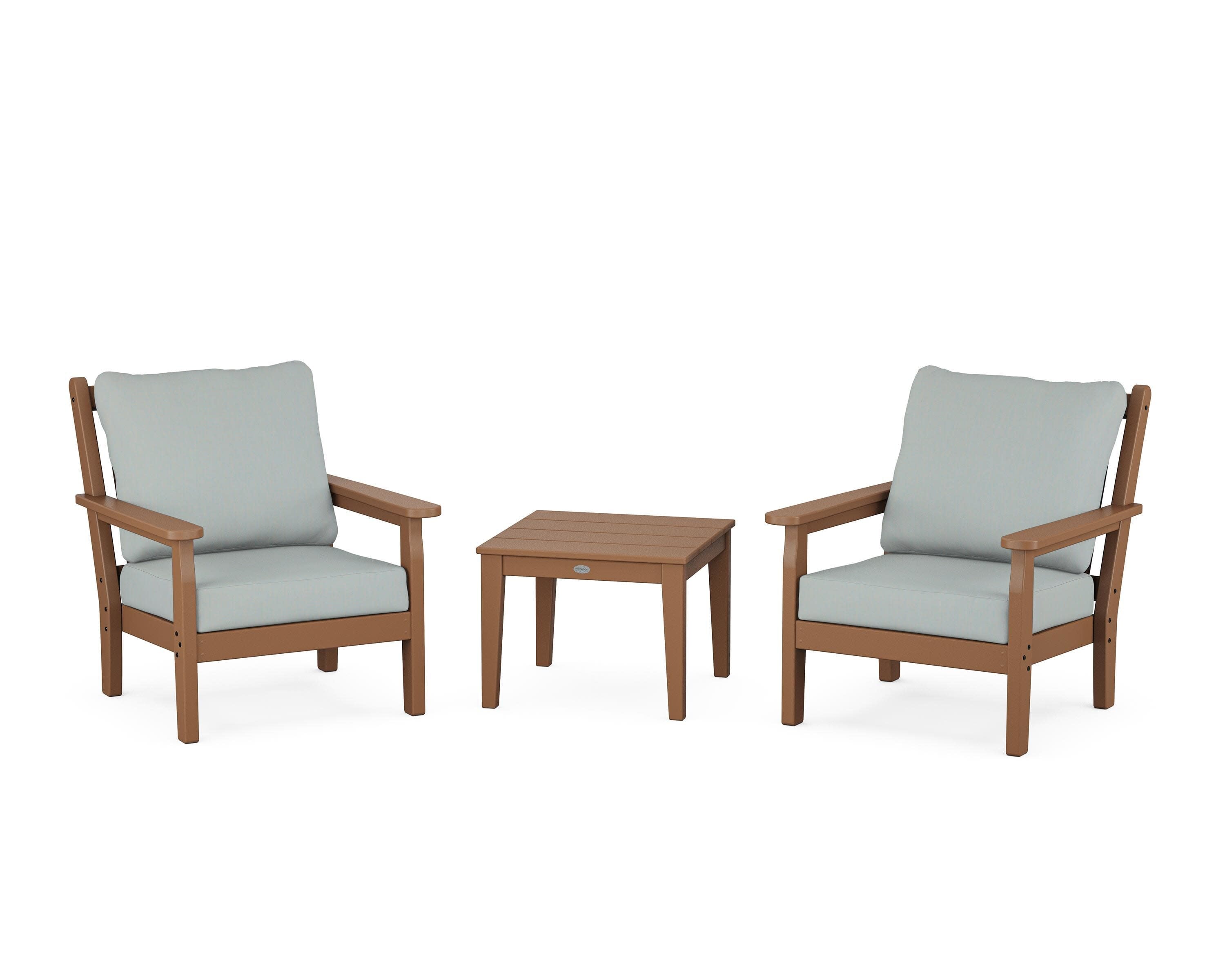 Chippendale 3-Piece Deep Seating Set in Teak / Spa
