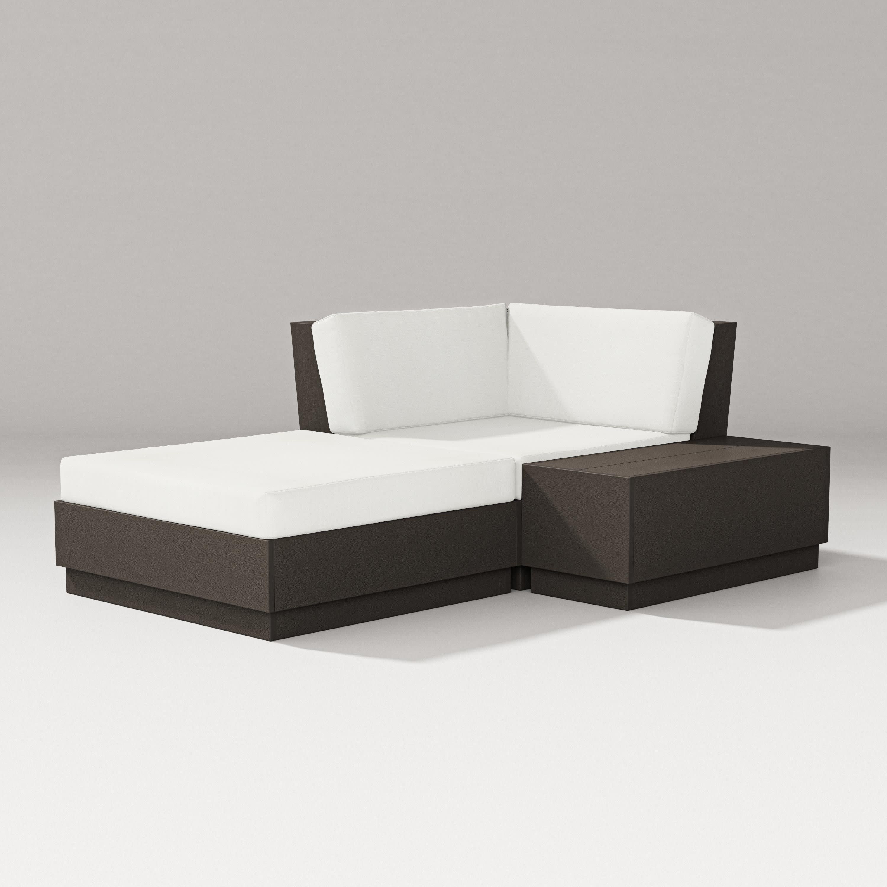 Elevate Corner Chaise in Vintage Coffee / Natural Linen