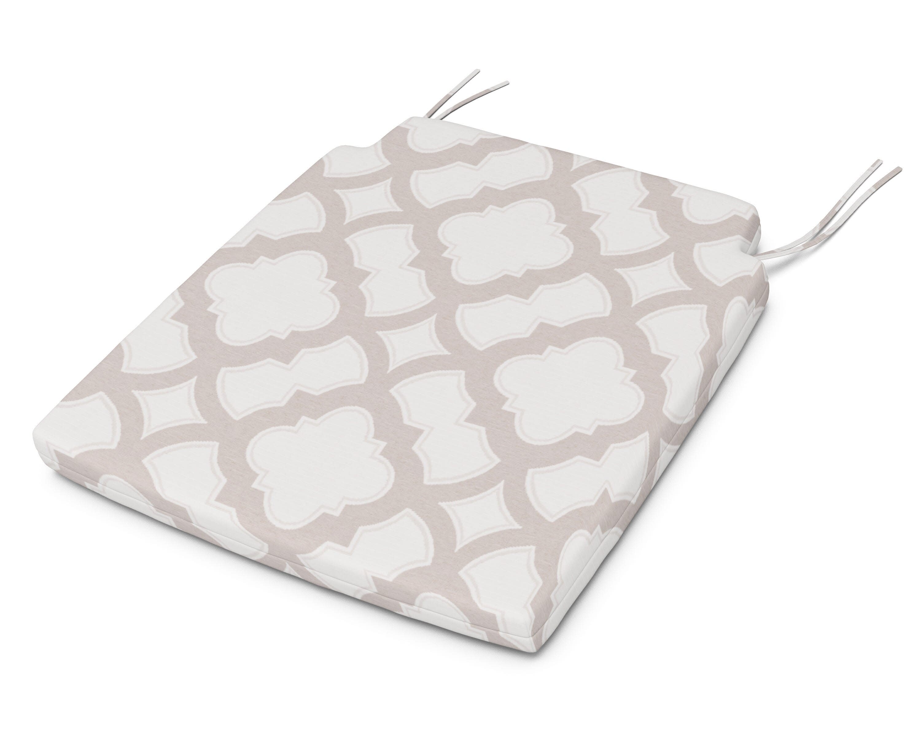 Savannah Dining Seat Pad in Trellis Dune Burlap