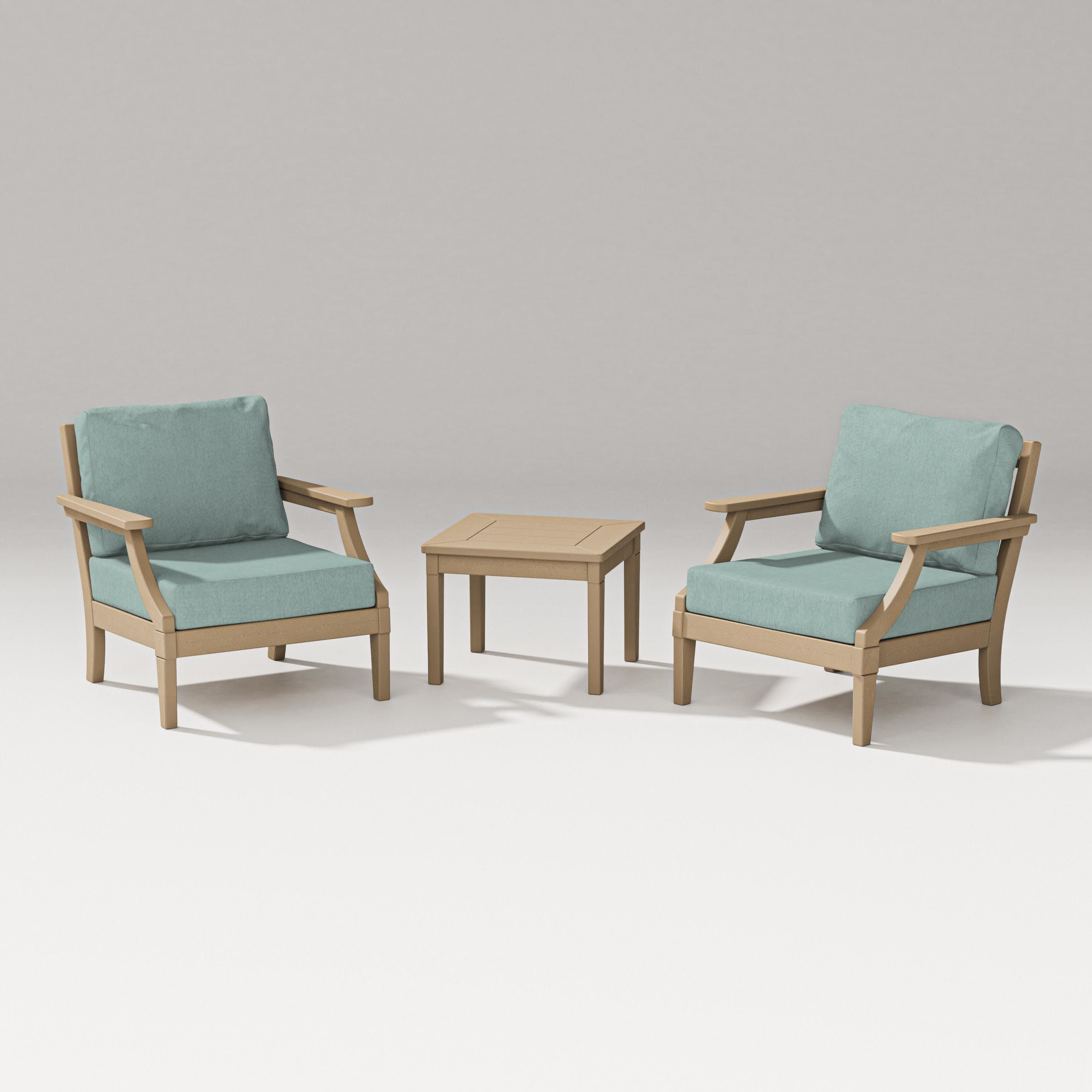 Estate 3-Piece Lounge Chair Set in Vintage Sahara / Glacier Spa
