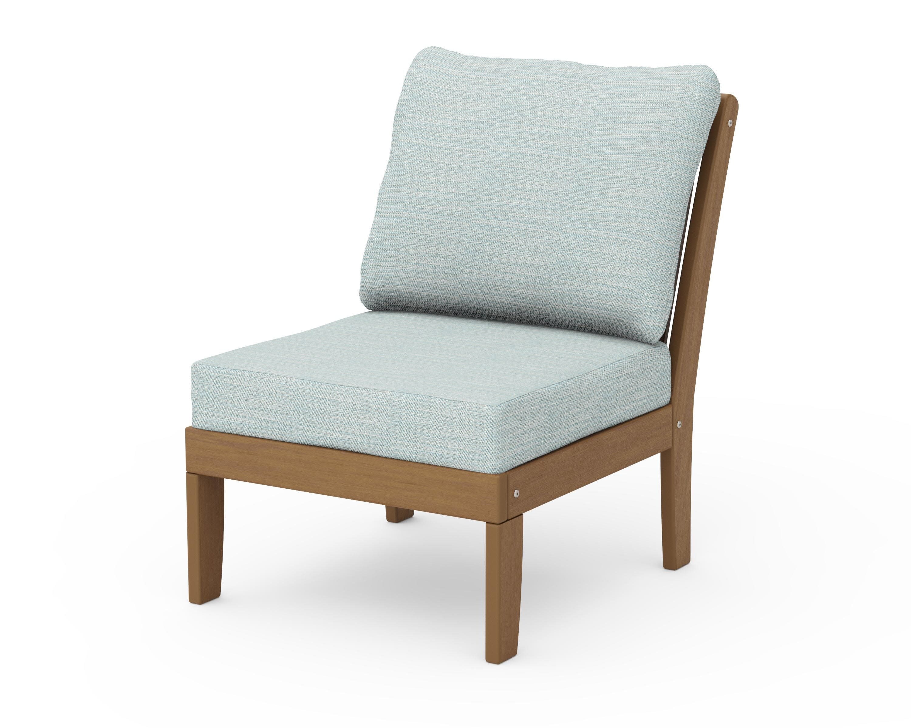 Braxton Modular Armless Chair in Natural / Soothe Mist