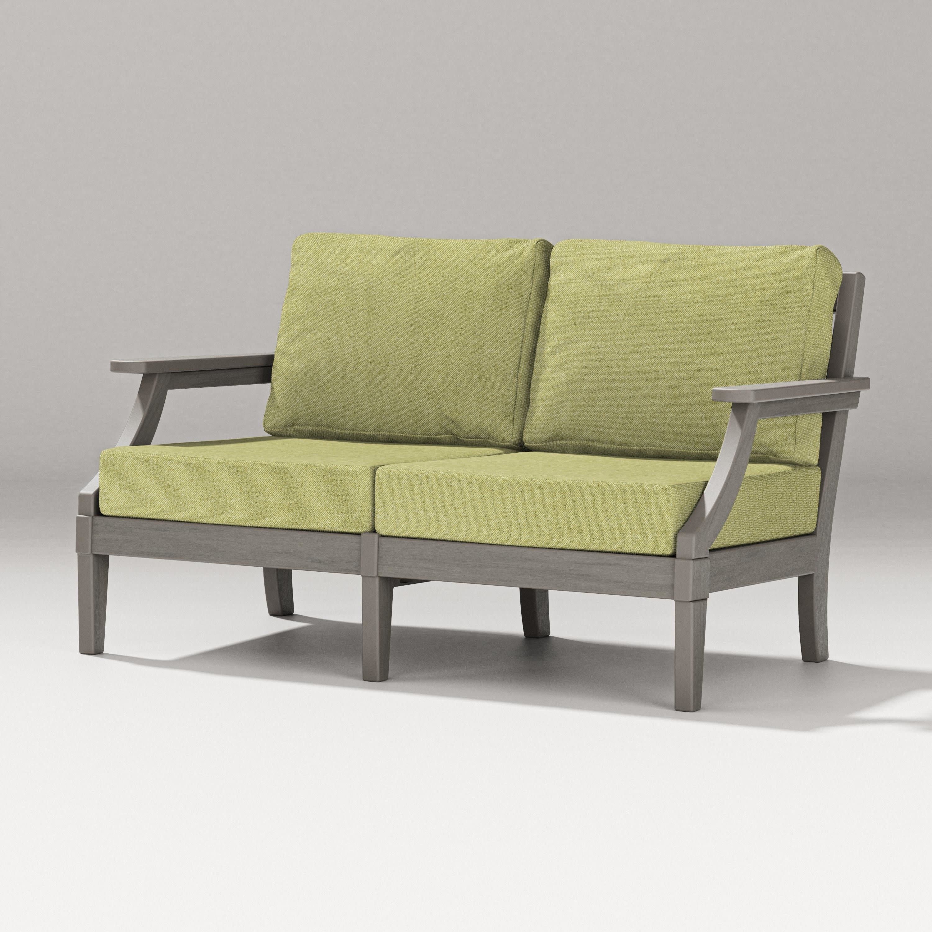 Estate Loveseat in Driftwood / Chartreuse Boucle