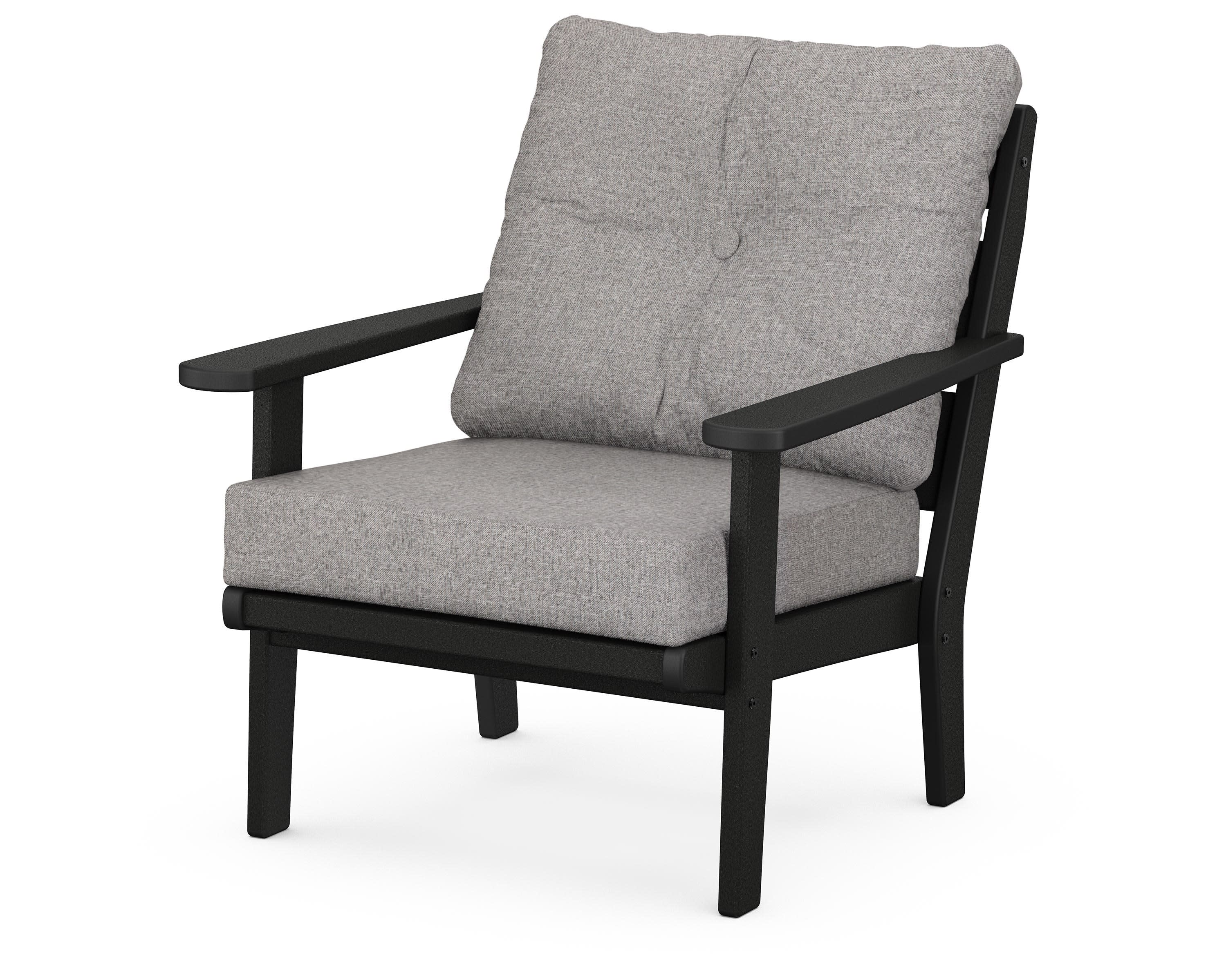 Lakeside Deep Seating Chair in Black / Grey Mist