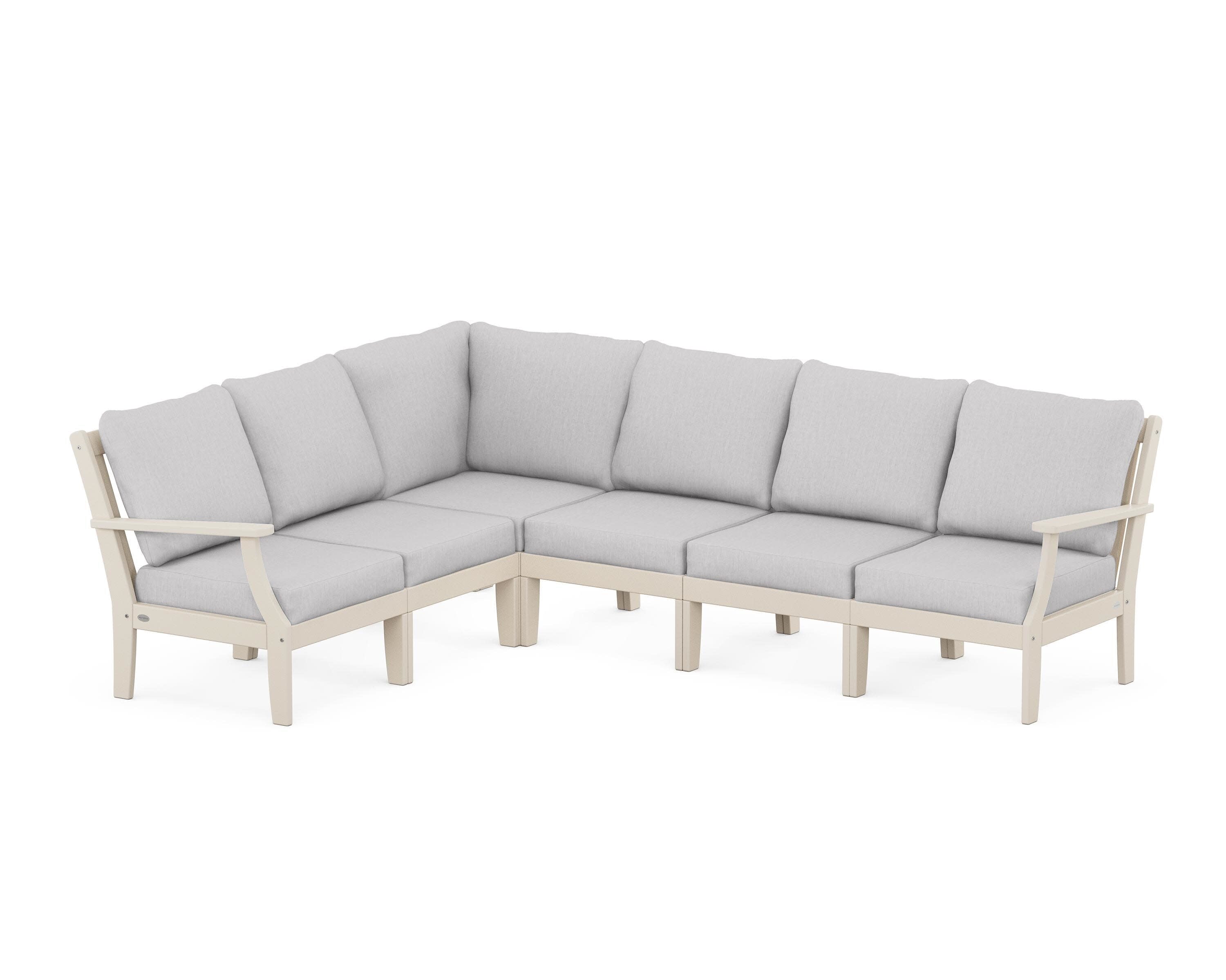 Braxton Modular 6-Piece Deep Seating Set in Sand / Granite
