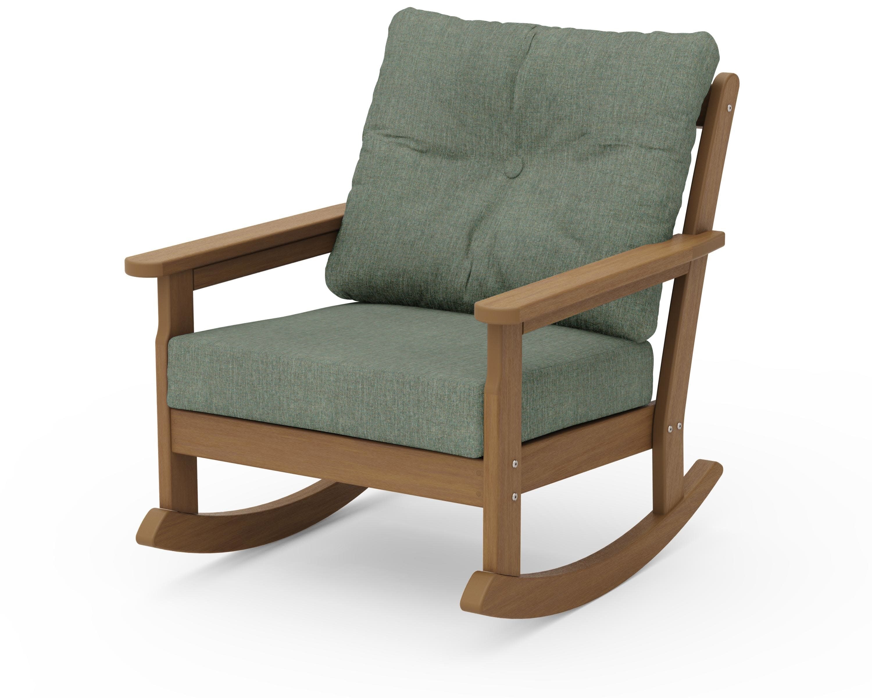 Vineyard Deep Seating Rocking Chair in Natural / Cast Sage
