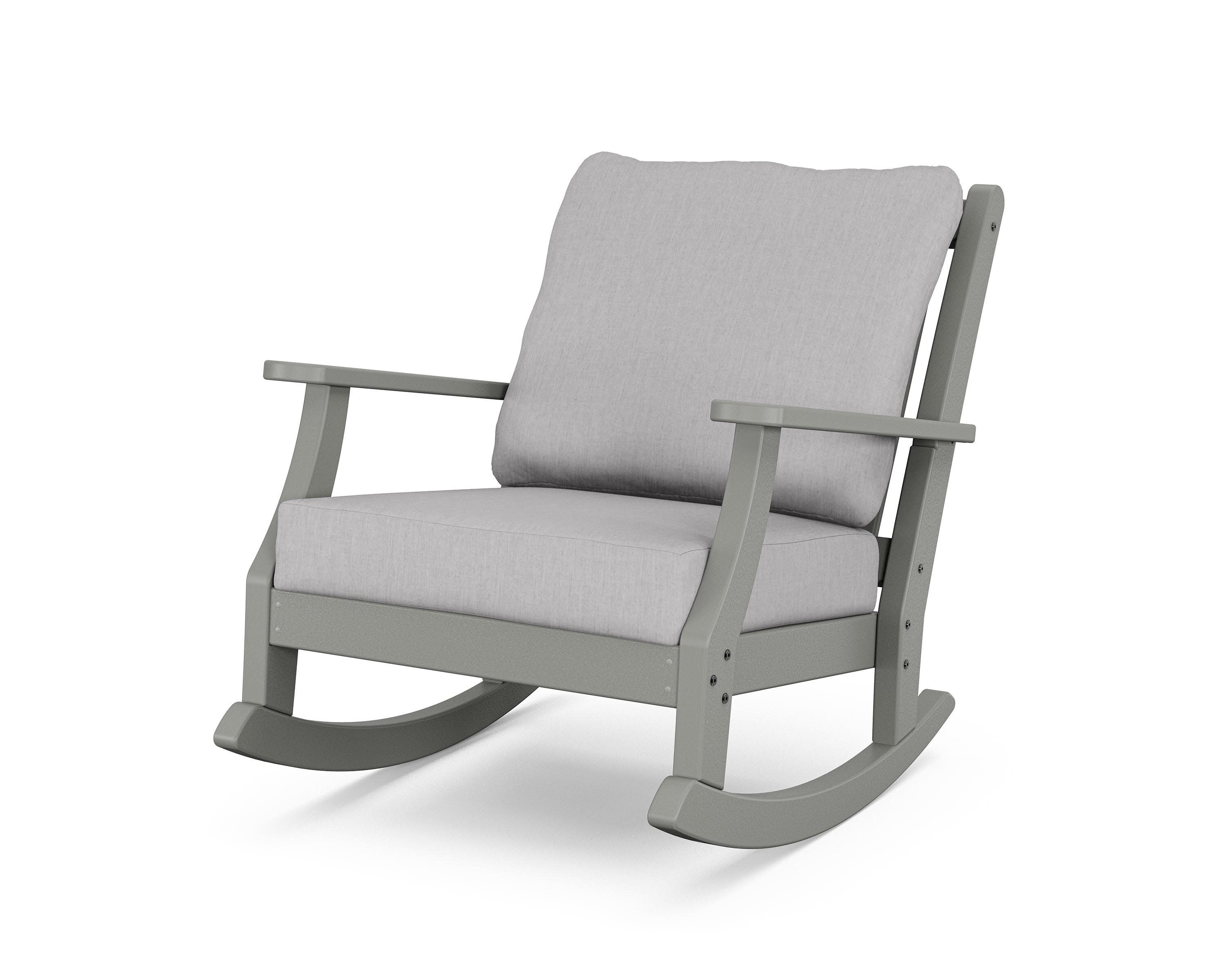 Wovendale Deep Seating Rocking Chair in Slate Grey / Granite