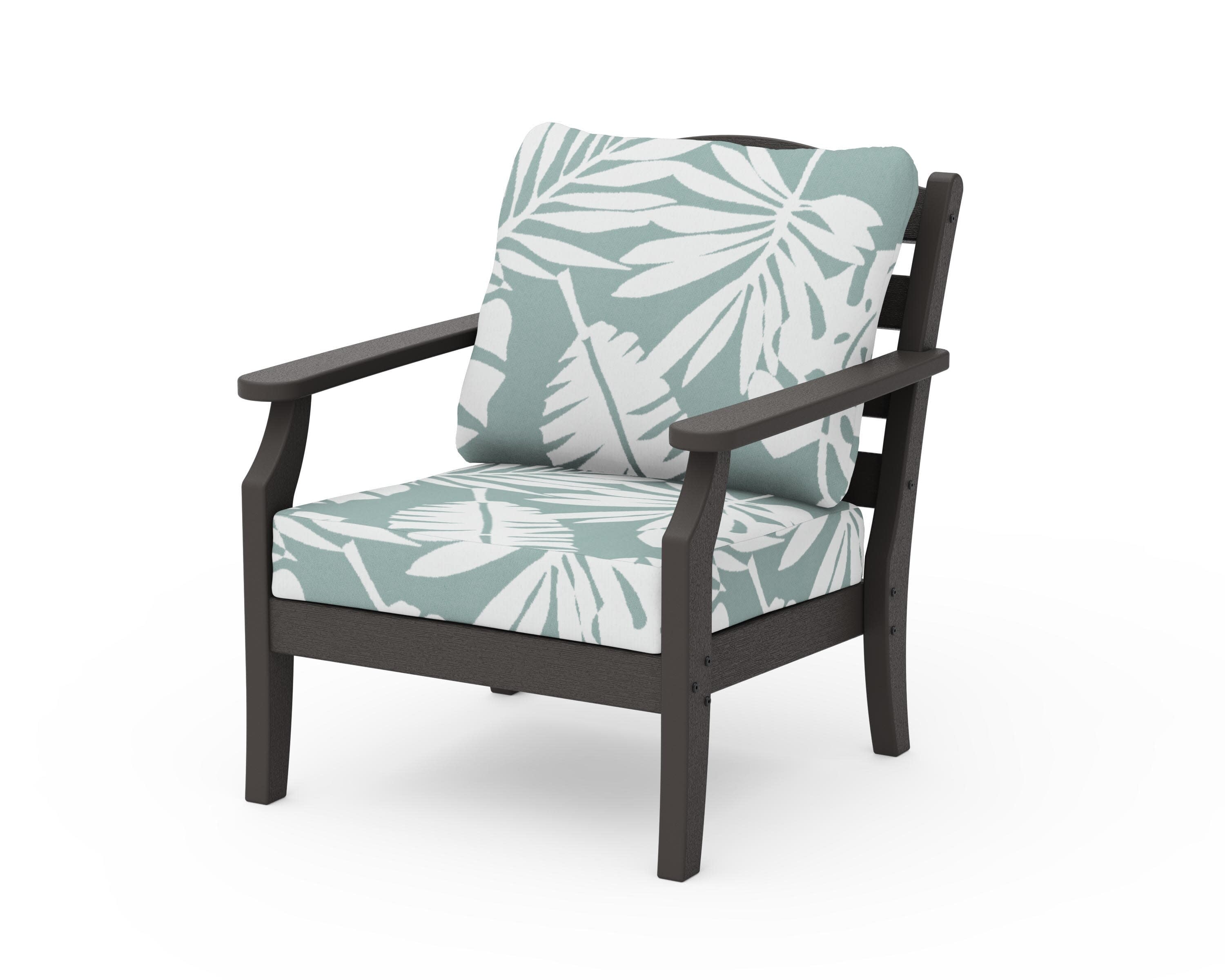 Savannah Deep Seating Chair in Vintage Coffee / Leaf Glacier Spa