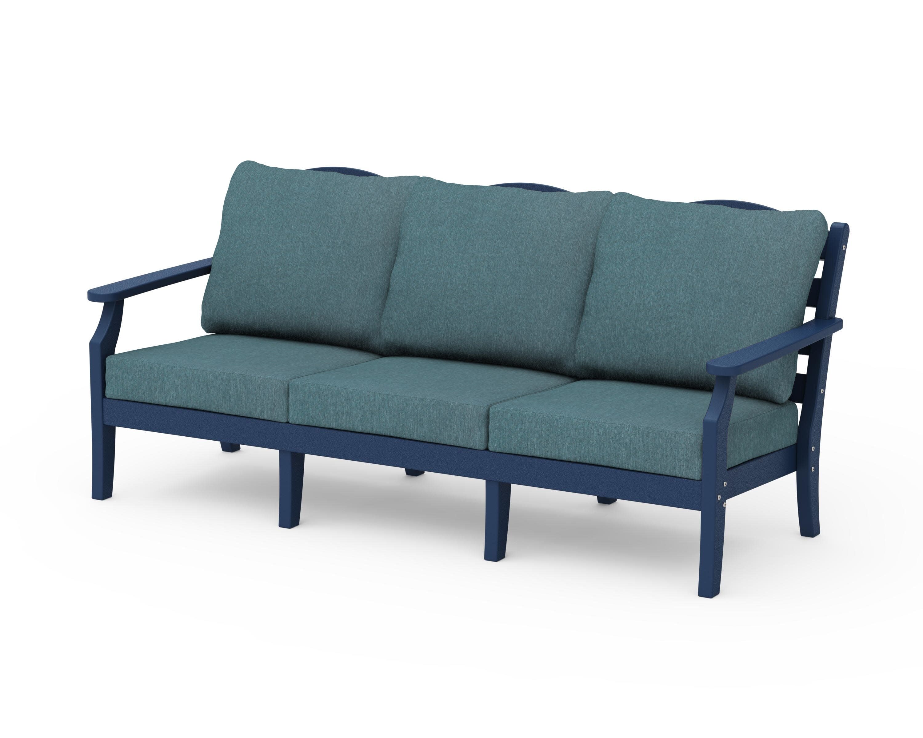 Savannah Deep Seating Sofa in Navy / Ocean Teal
