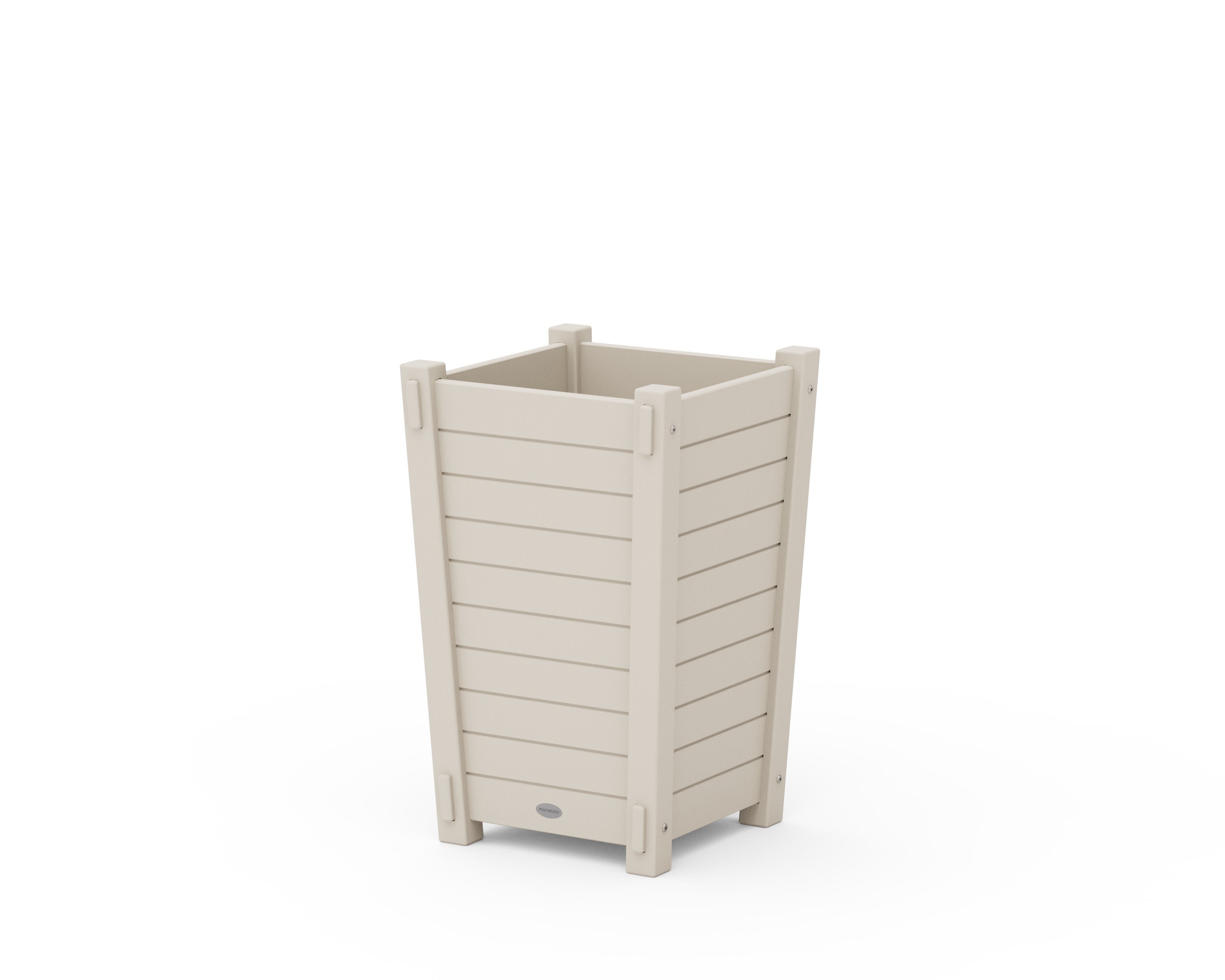 Nautical Tapered Square Short Planter Box in Sand