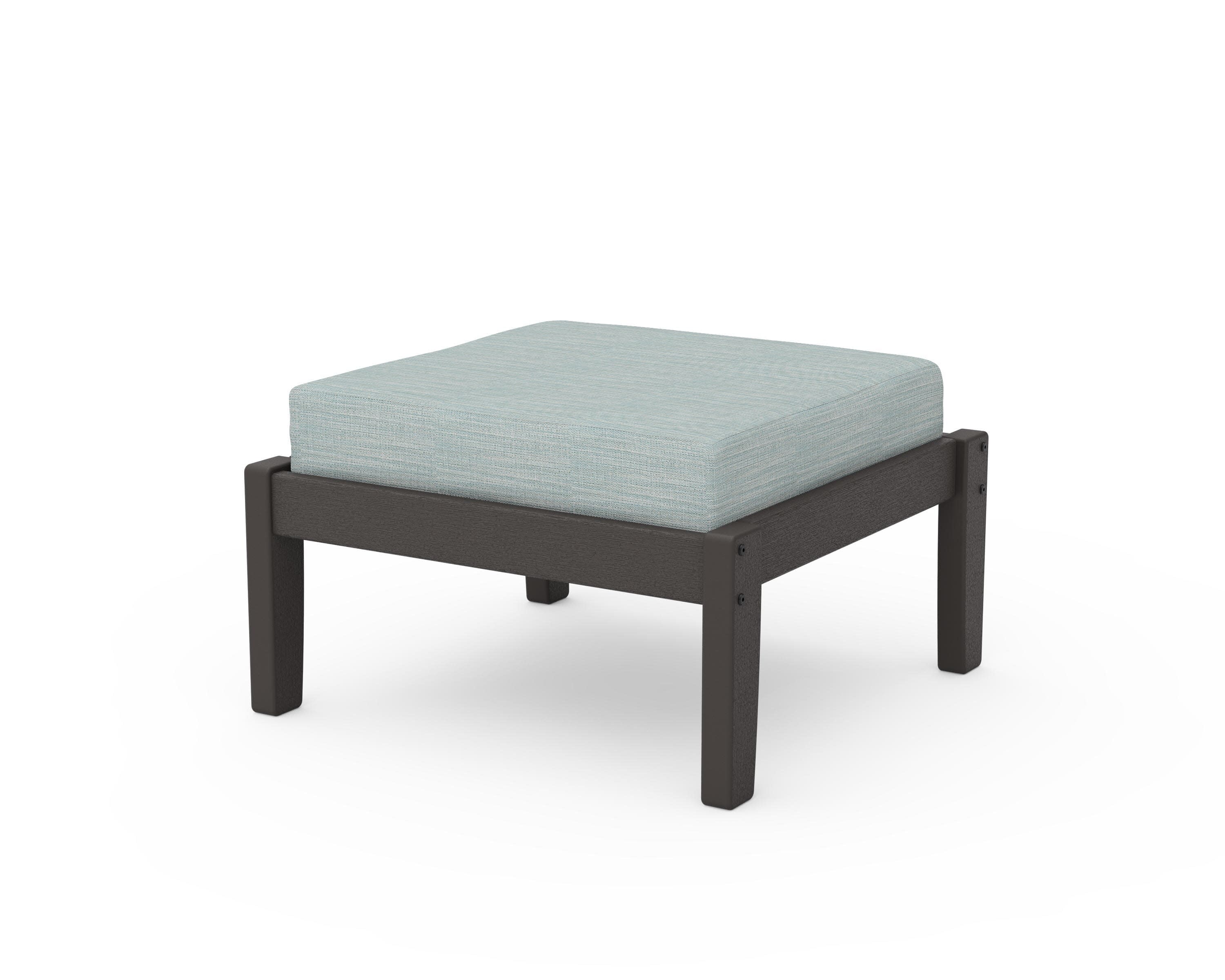 Deep Seating Ottoman in Vintage Coffee / Soothe Mist