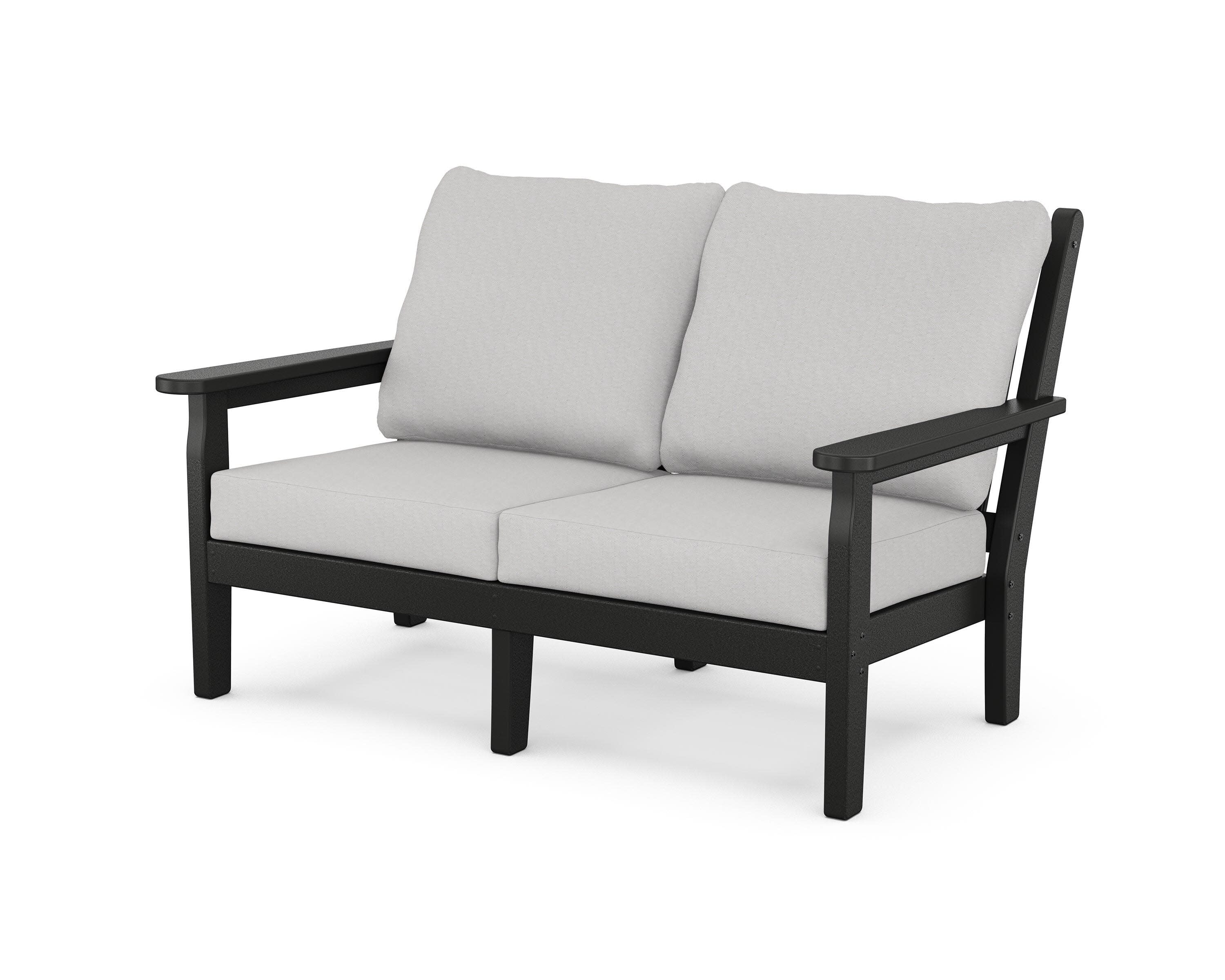 Chippendale Deep Seating Loveseat in Black / Diamond in the Rough