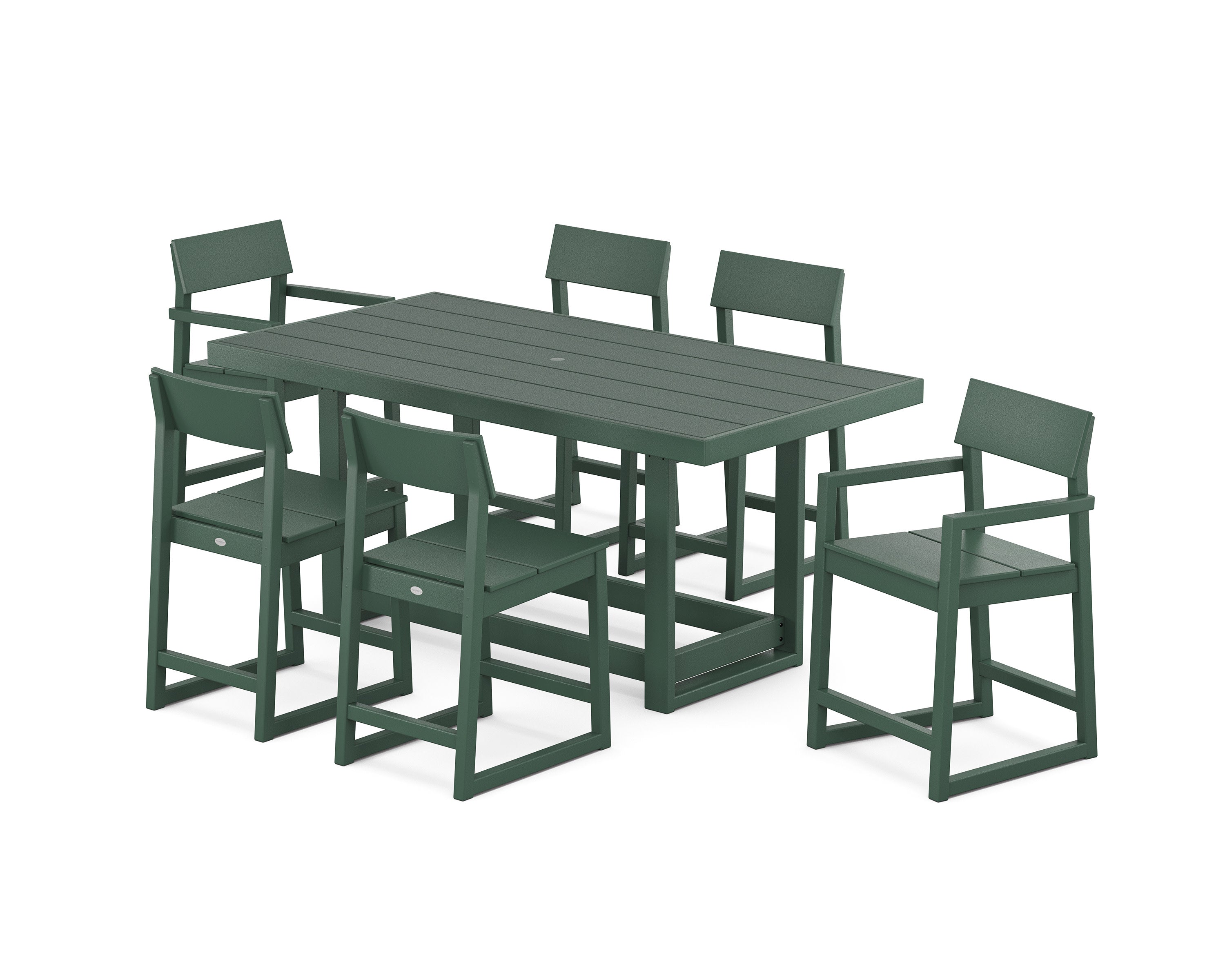 EDGE 7-Piece Counter Table Set in Green
