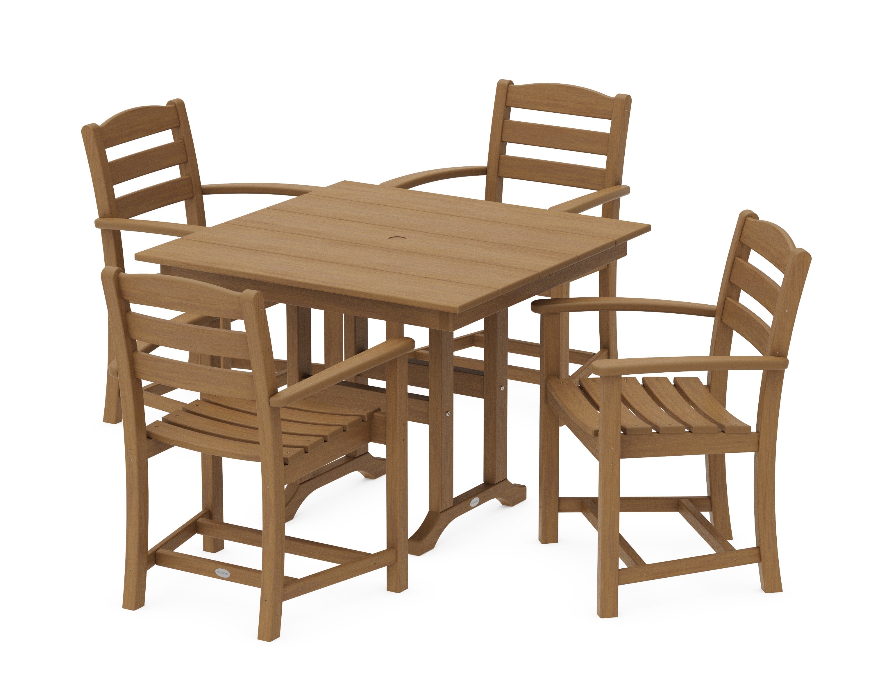 La Casa Caf 5-Piece Farmhouse Dining Set in Natural
