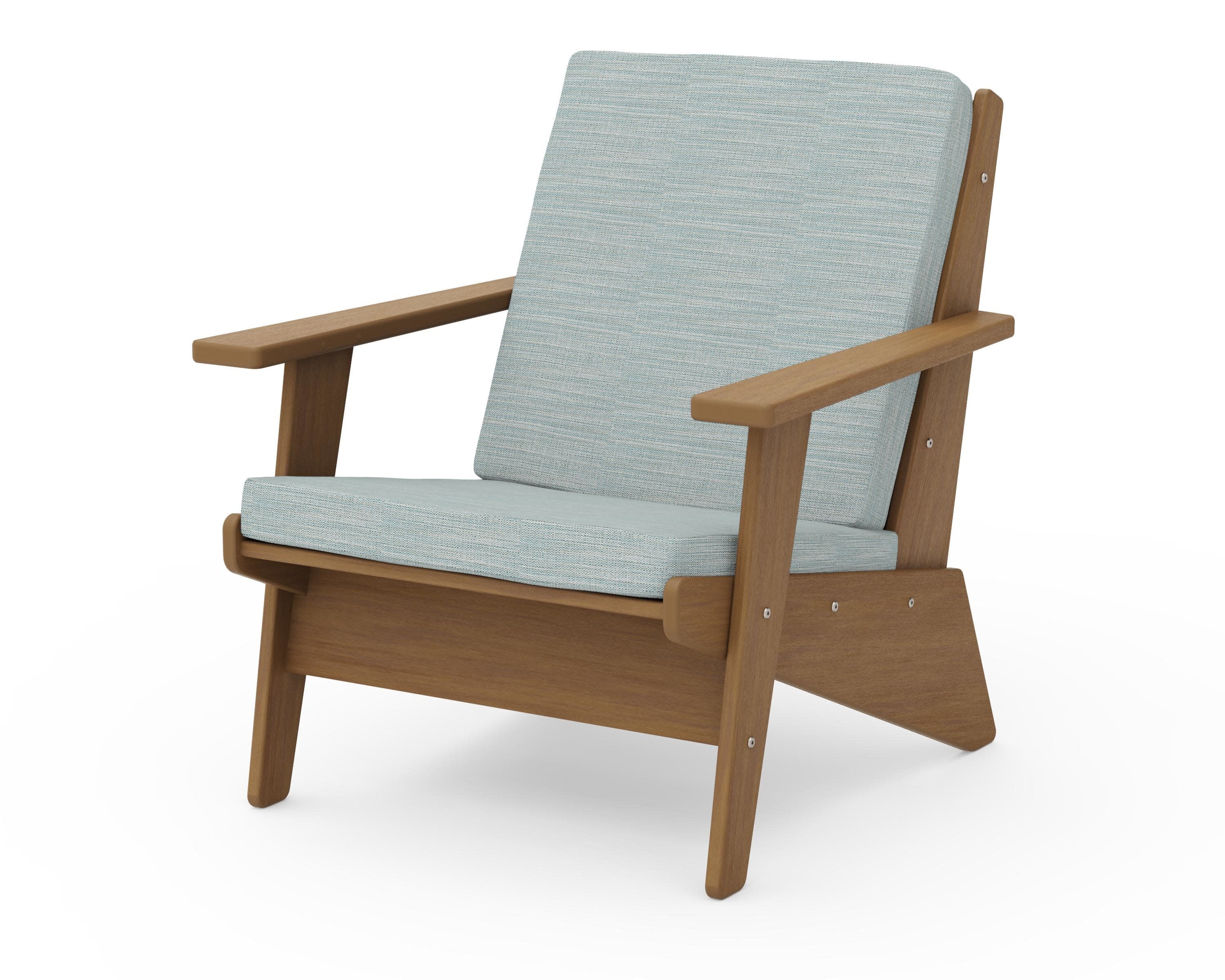 Riviera Modern Lounge Chair in Natural / Soothe Mist