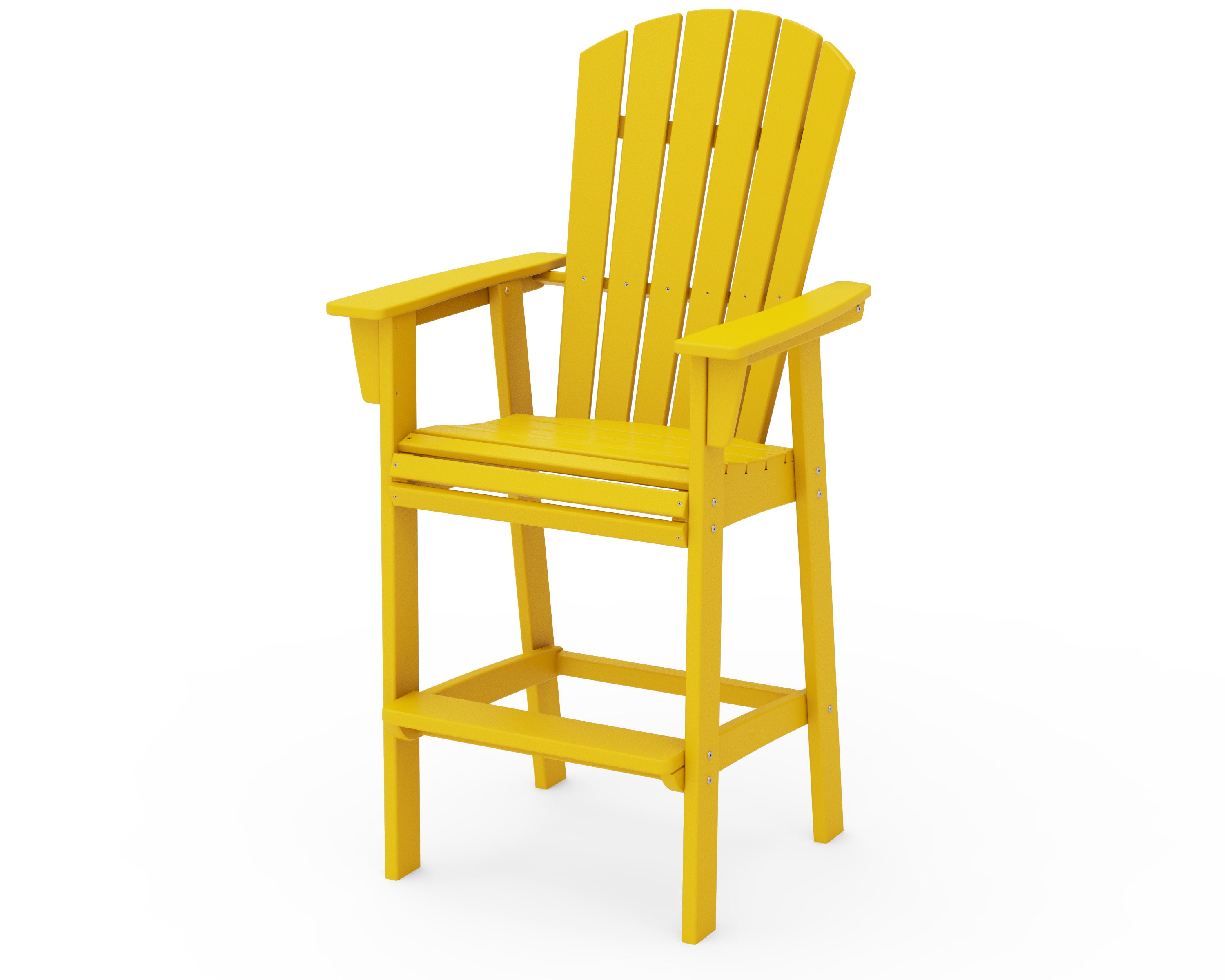 Nautical Curveback Adirondack Bar Chair in Lemon