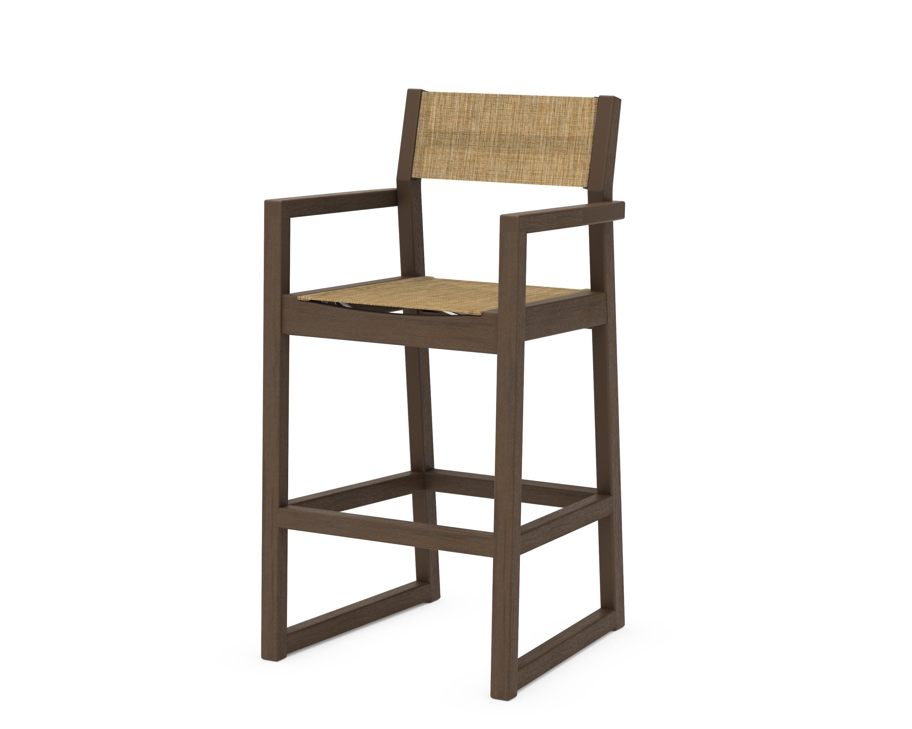 EDGE Sling Bar Arm Chair in Kona / Burlap Sling