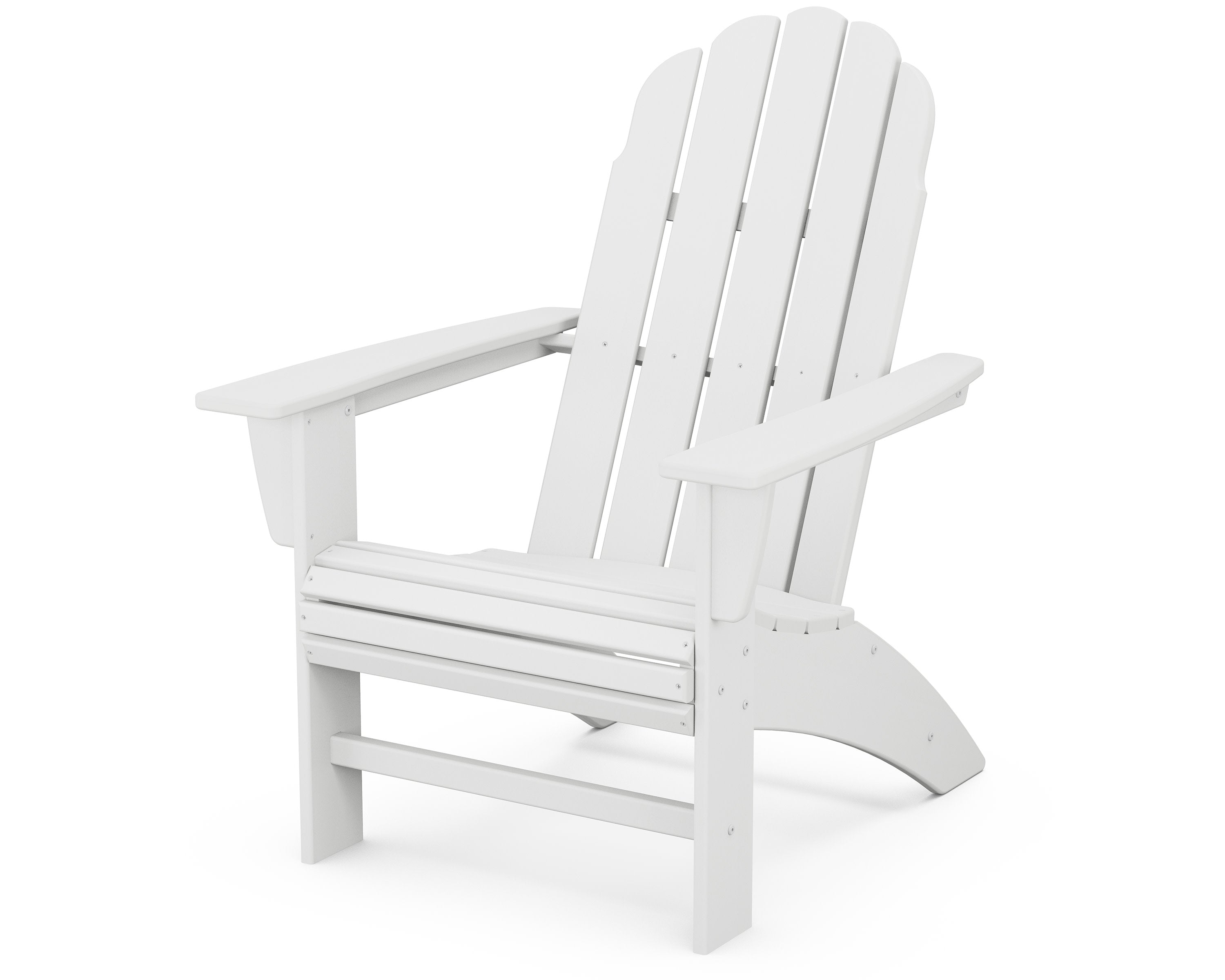 Vineyard Curveback Adirondack Chair in White