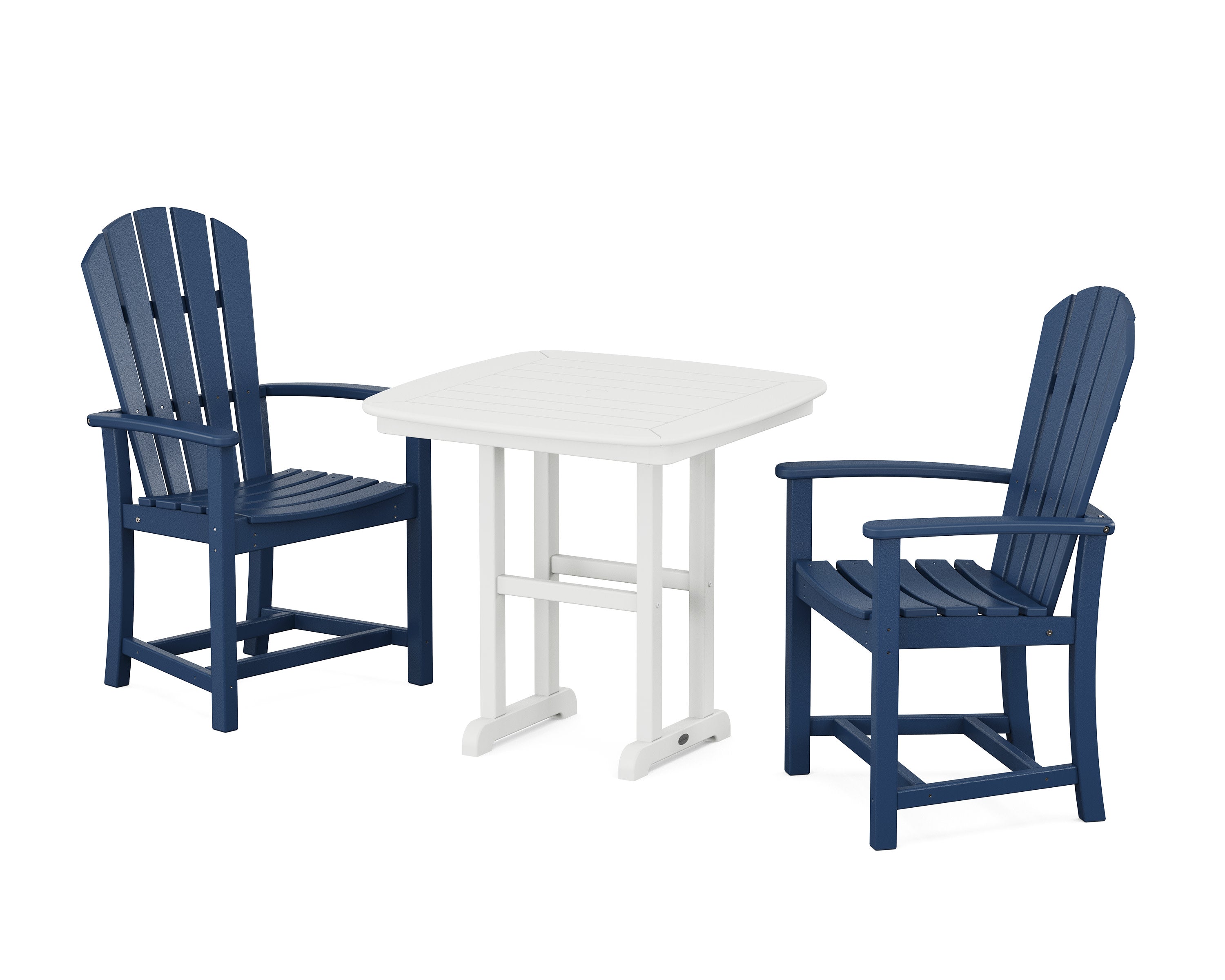 Palm Coast 3-Piece Dining Set in Navy / White