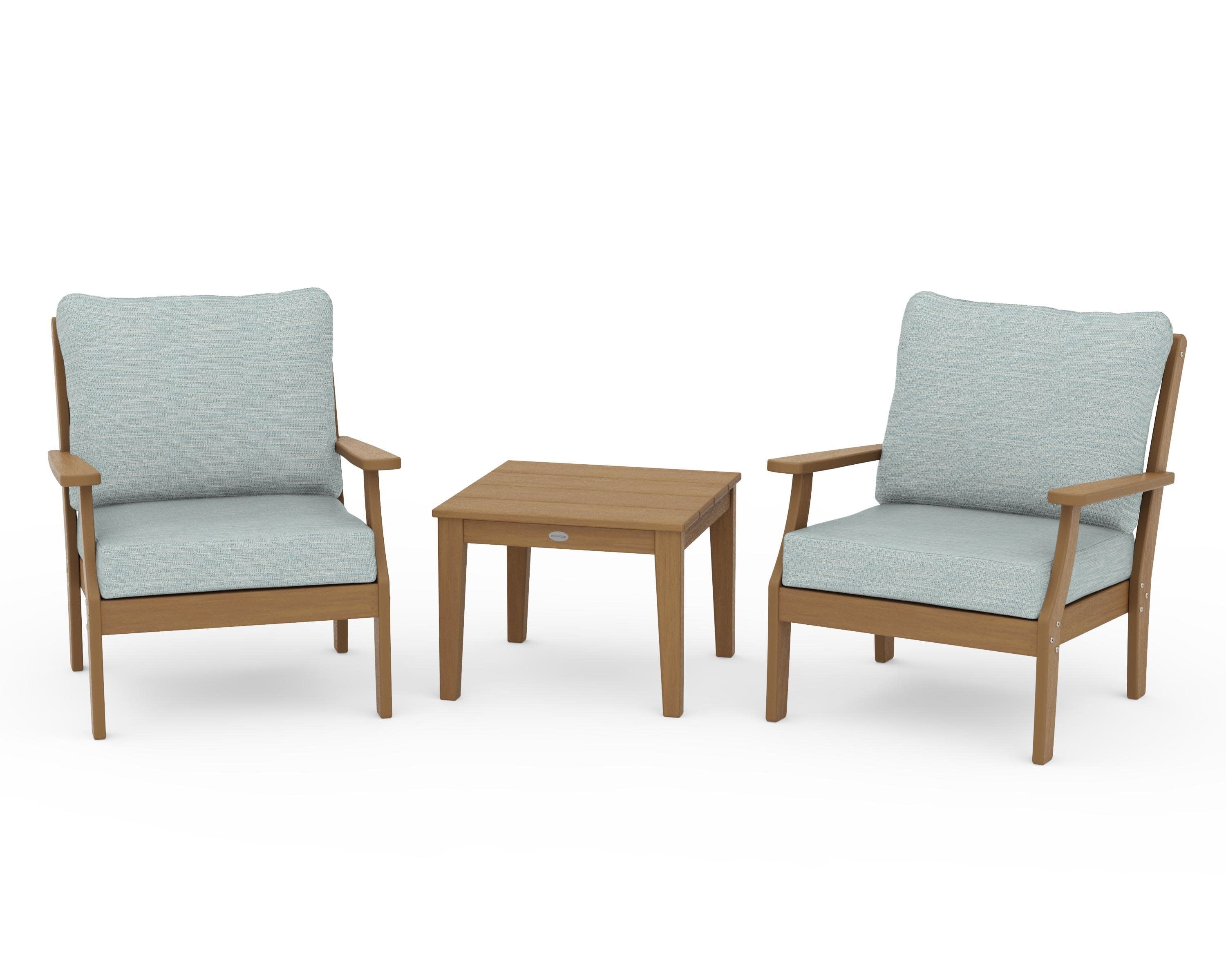 Braxton 3-Piece Deep Seating Set in Natural / Soothe Mist