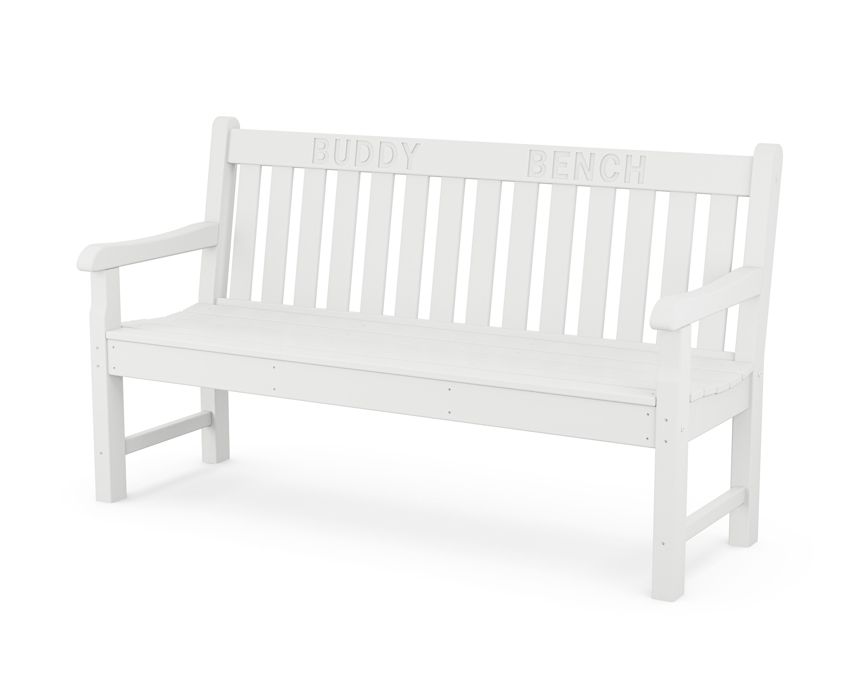60" Buddy Bench in White