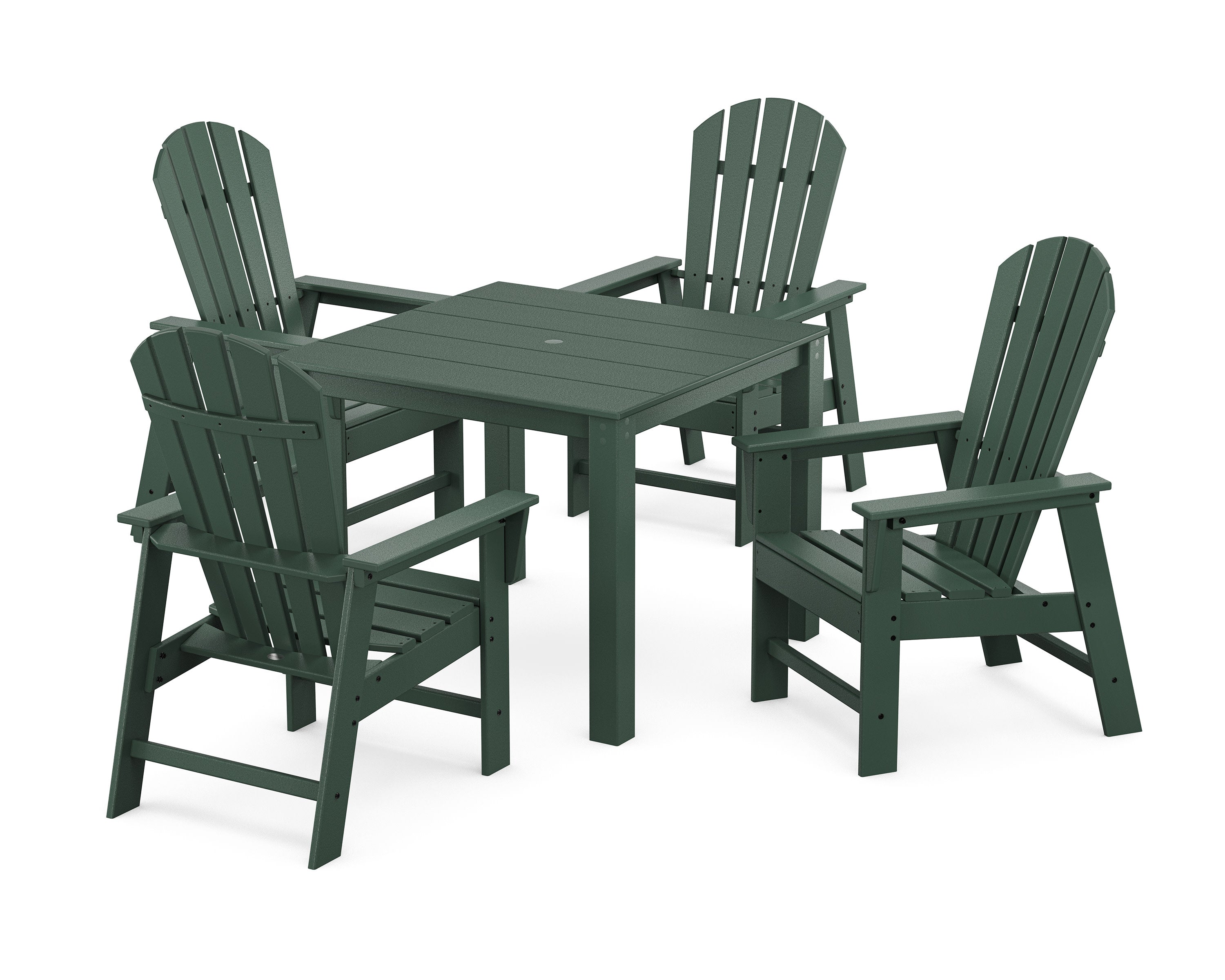 South Beach Coast 5-Piece Parsons Dining Set in Green