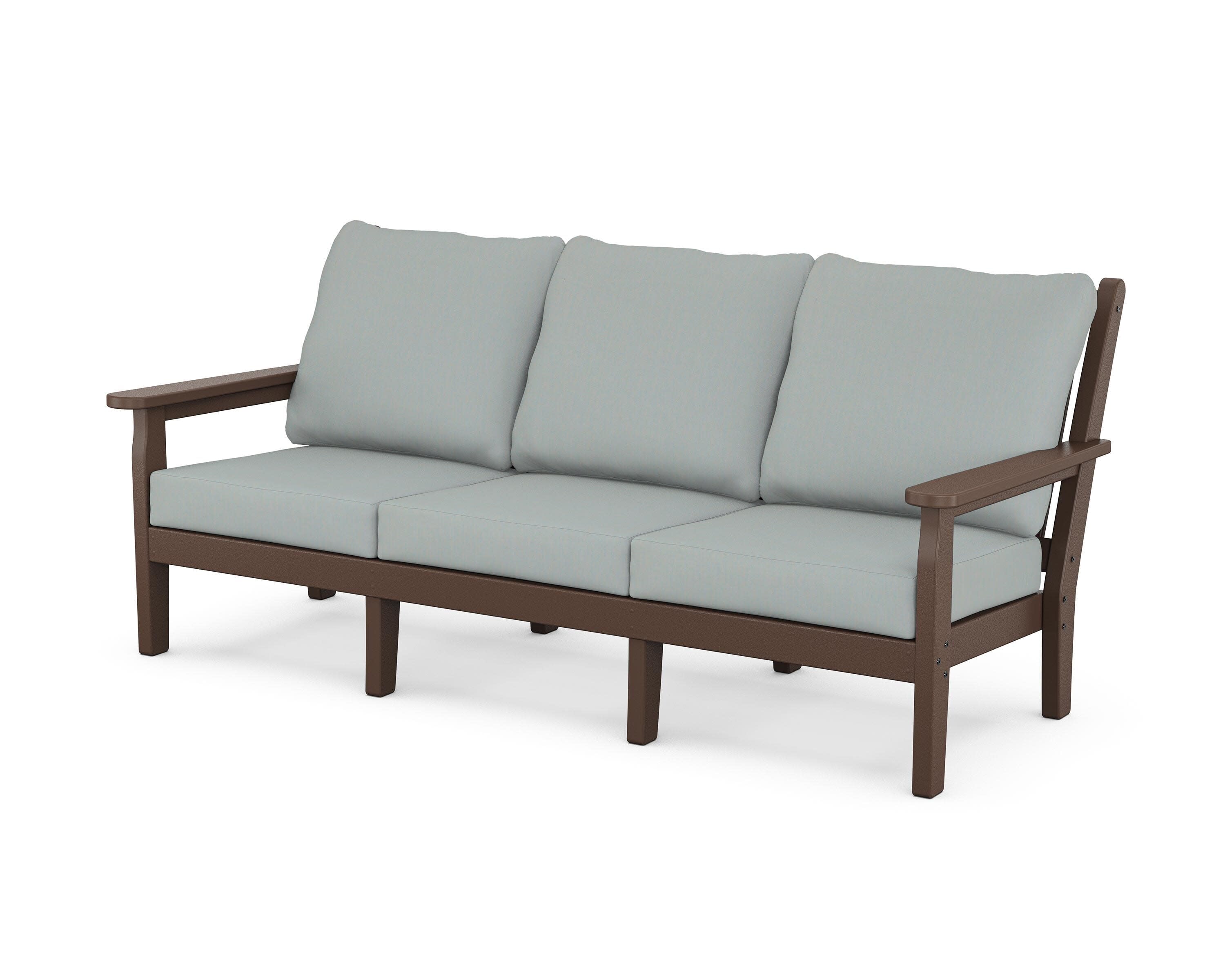 Chippendale Deep Seating Sofa in Mahogany / Spa