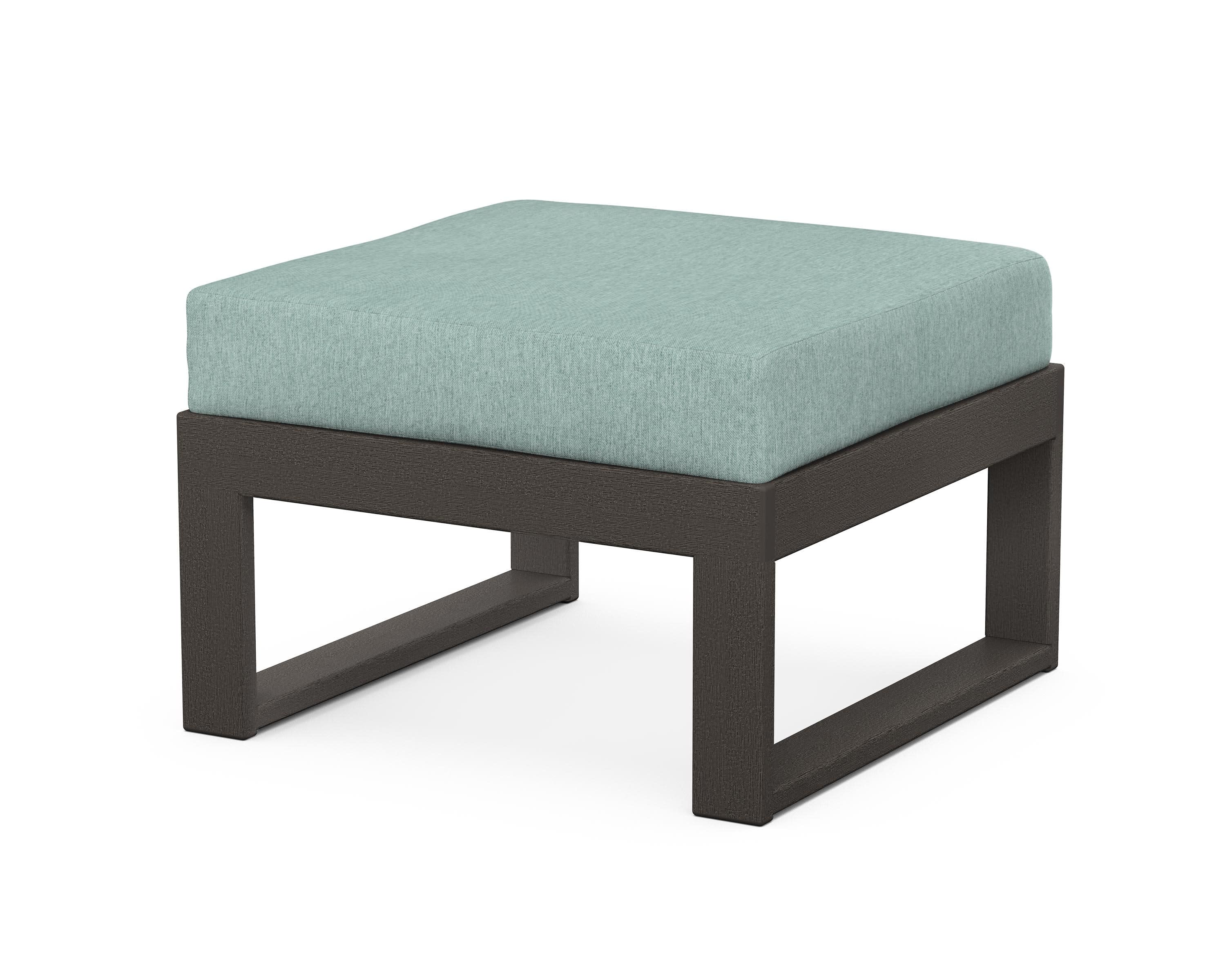 Modular Ottoman - Modern in Vintage Coffee / Glacier Spa