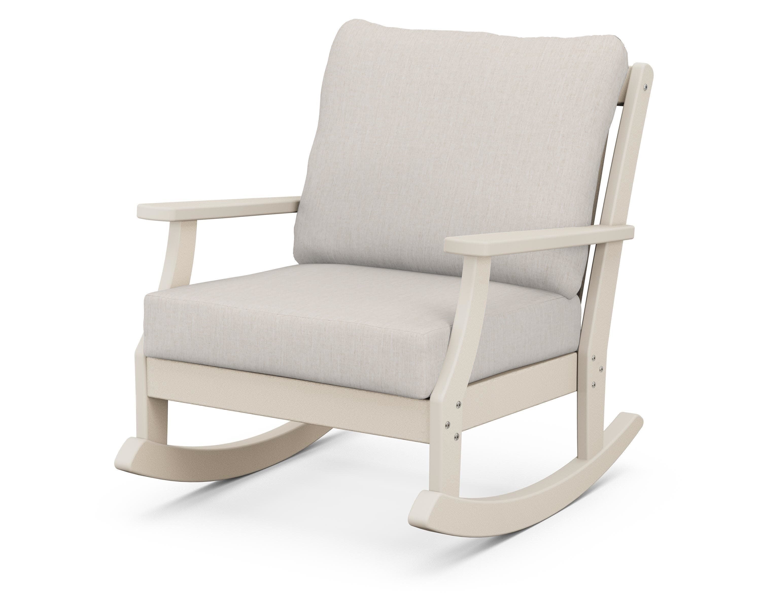 Braxton Deep Seating Rocking Chair in Sand / Cast Ash