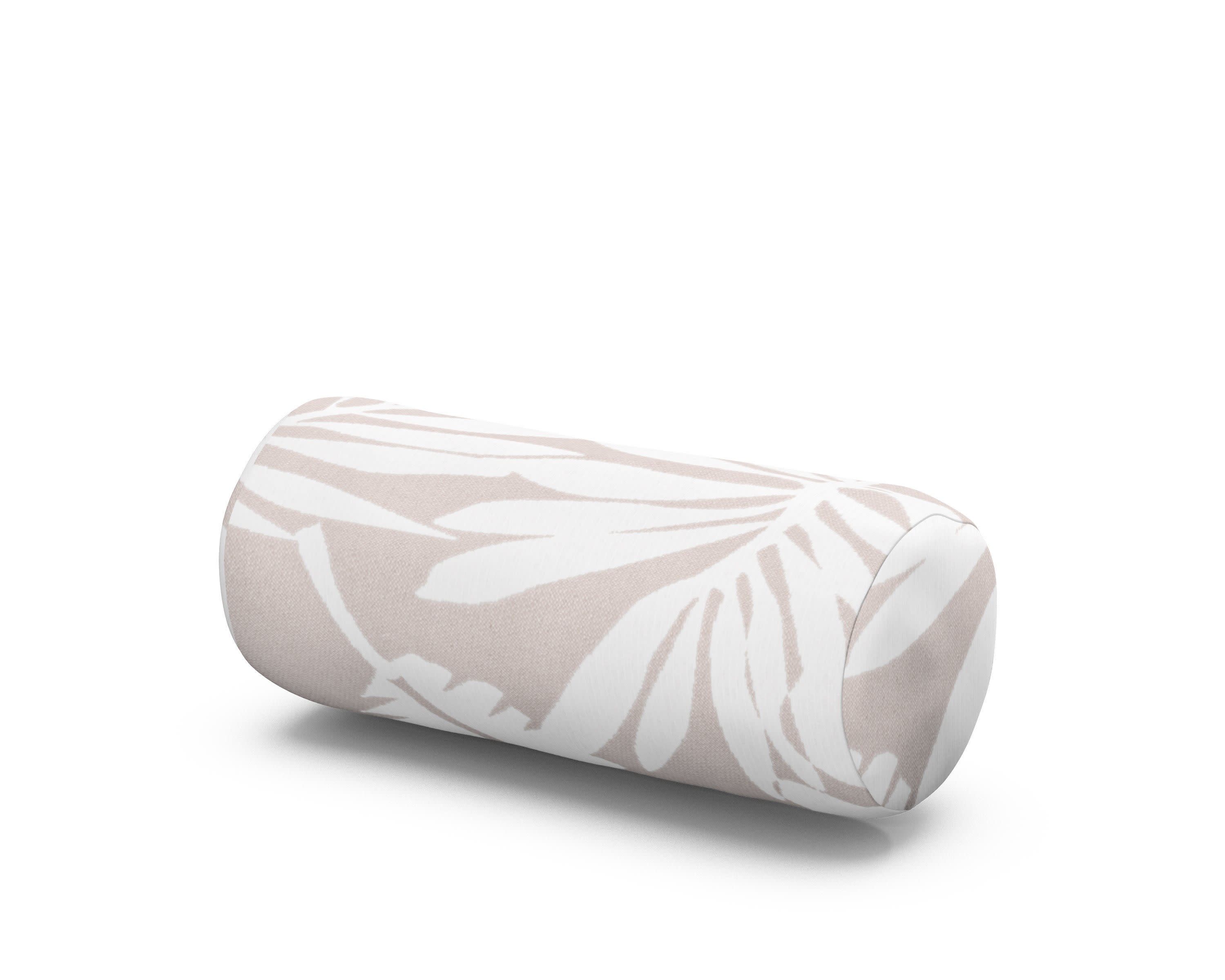 Outdoor Bolster Pillow in Leaf Dune Burlap