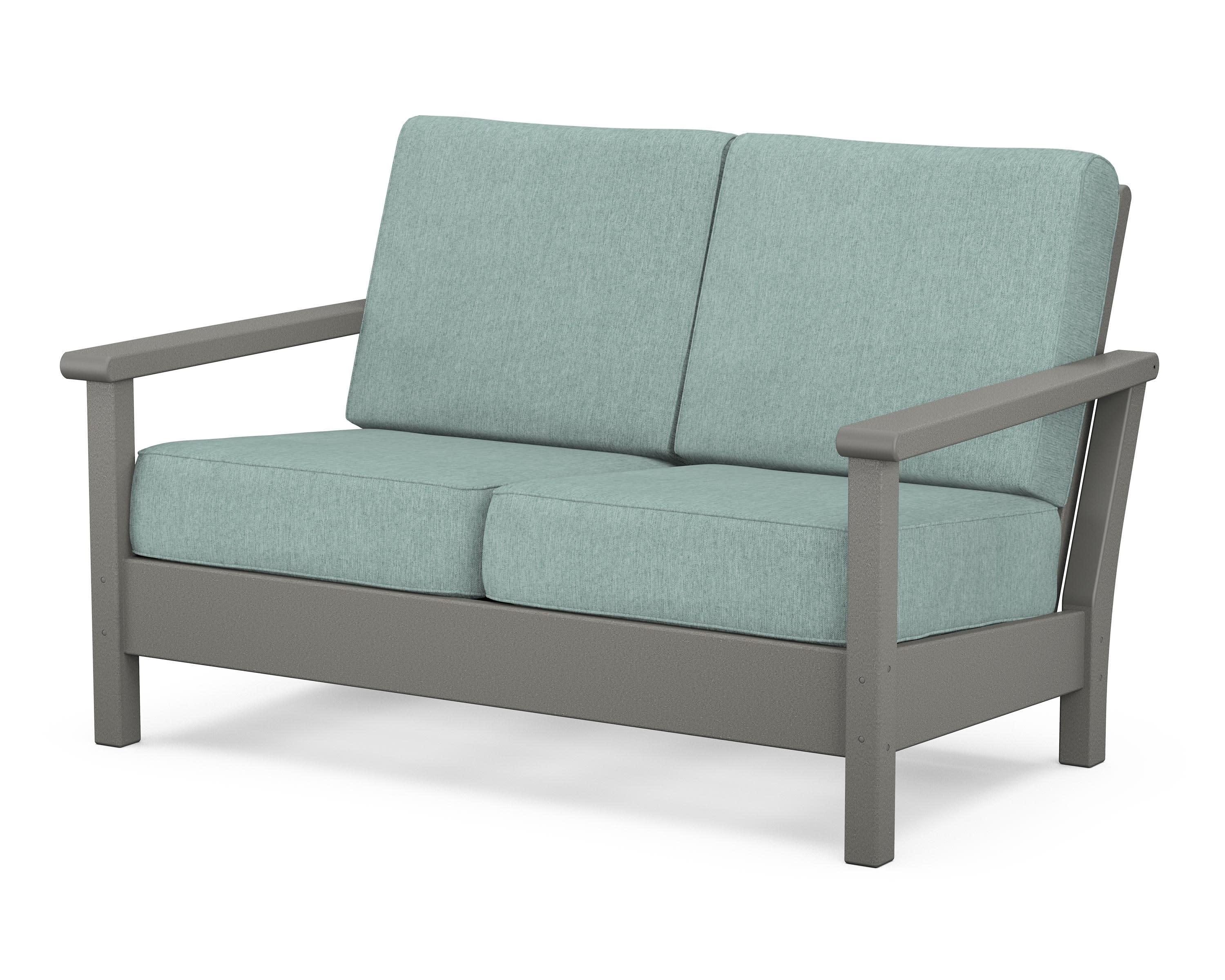 Harbour Deep Seating Loveseat in Slate Grey / Glacier Spa