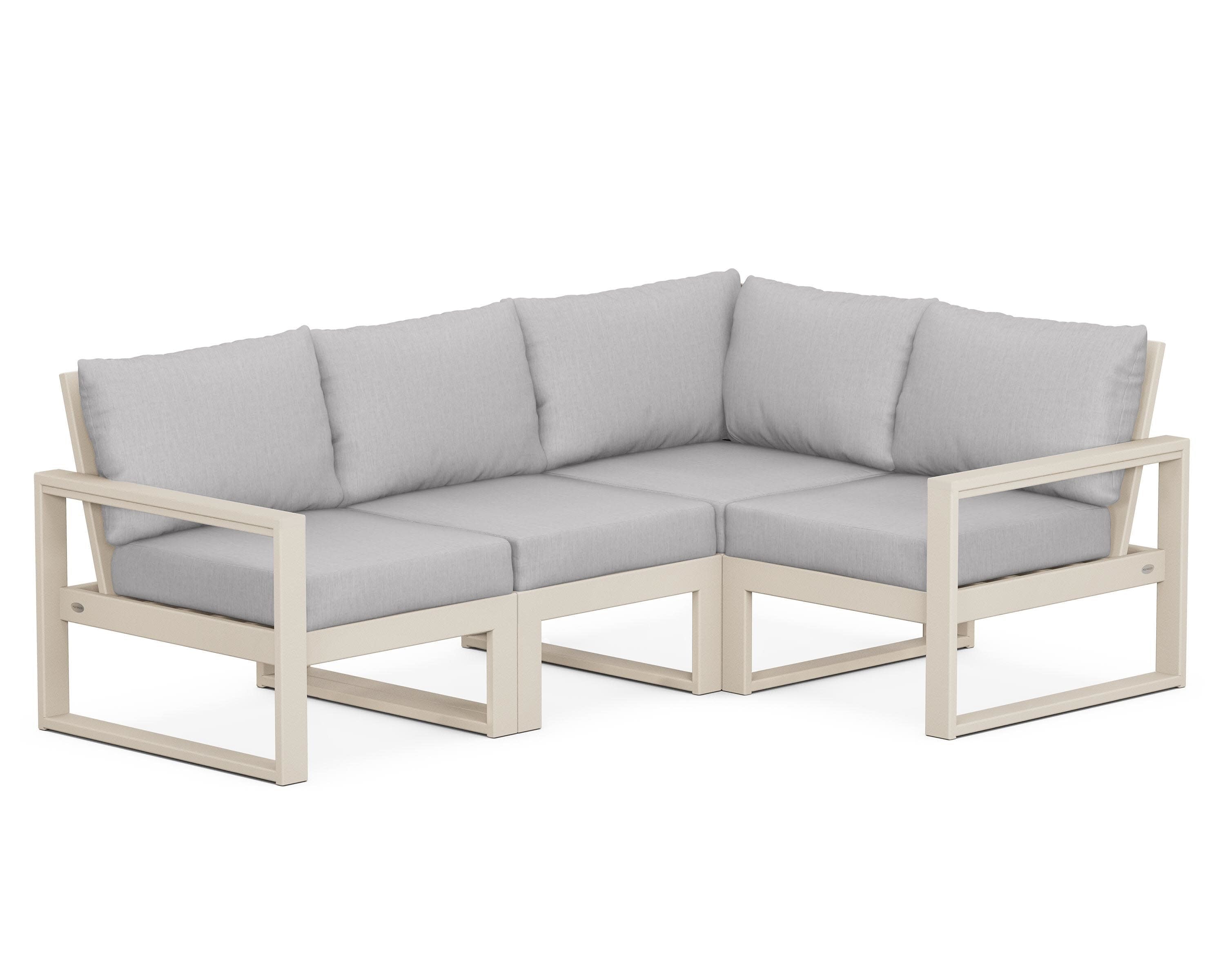 EDGE 4-Piece Modular Deep Seating Set in Sand / Granite