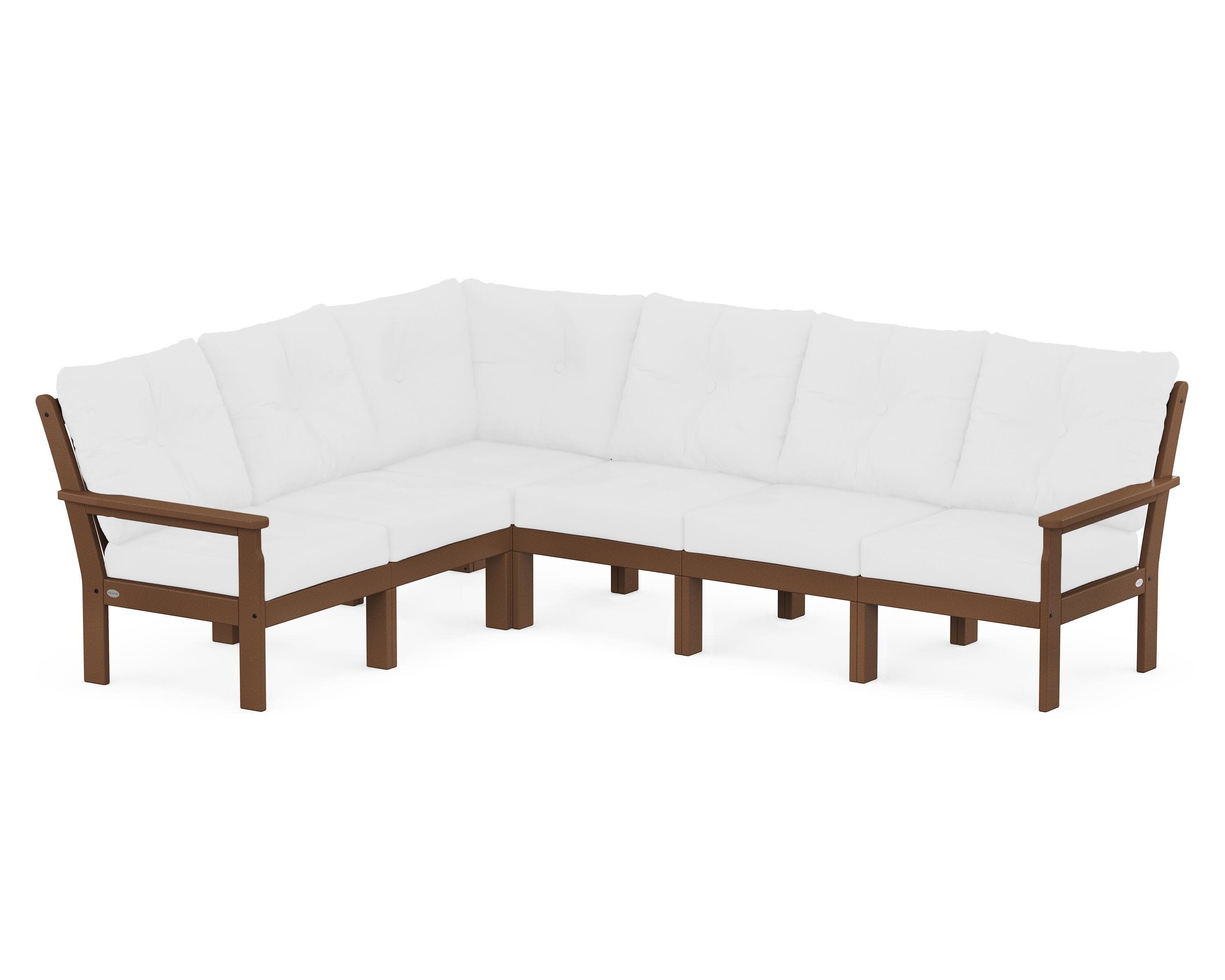 Vineyard 6-Piece Sectional in Teak / Natural