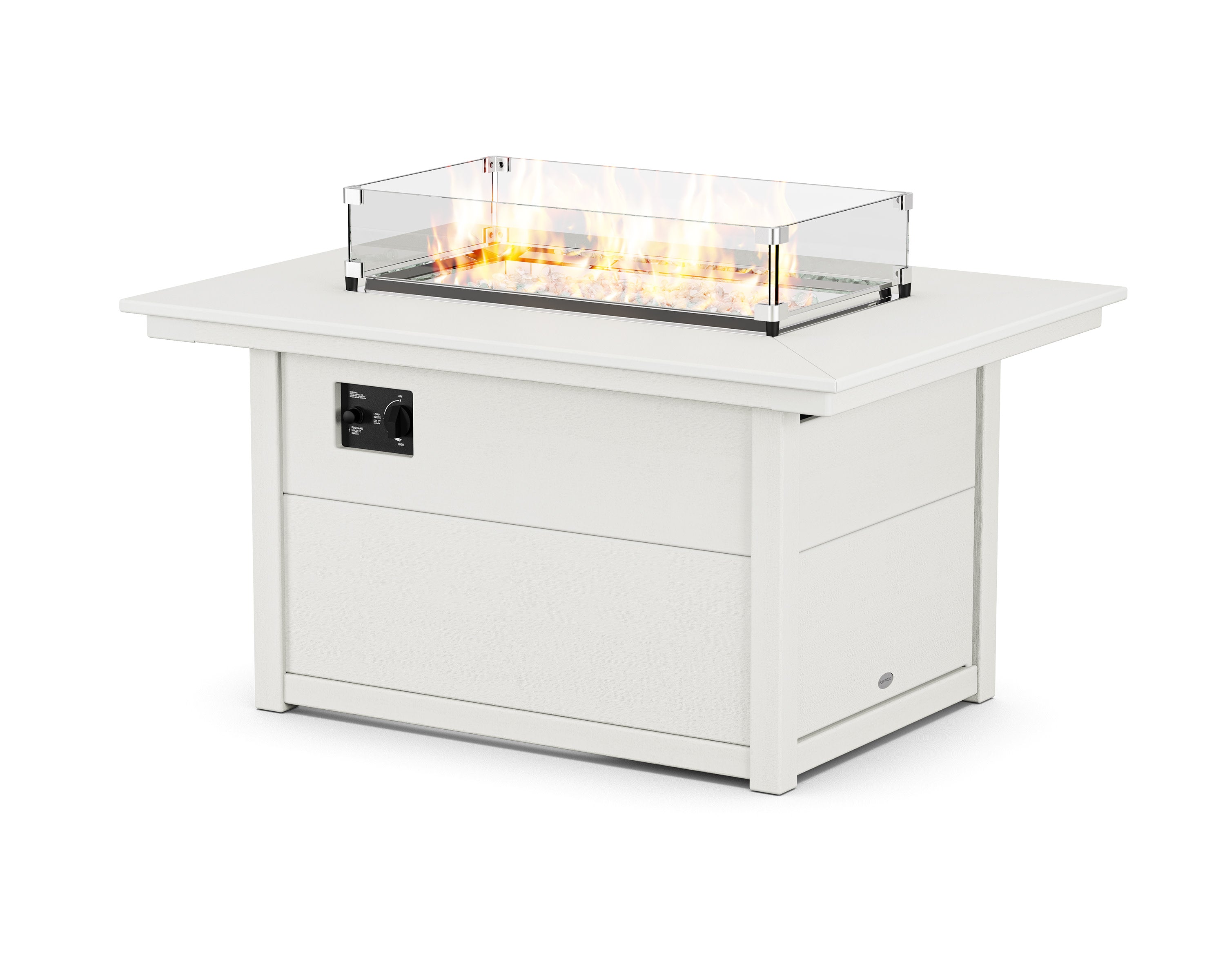 Rectangle 34" X 46" Fire Pit Table in Vintage White