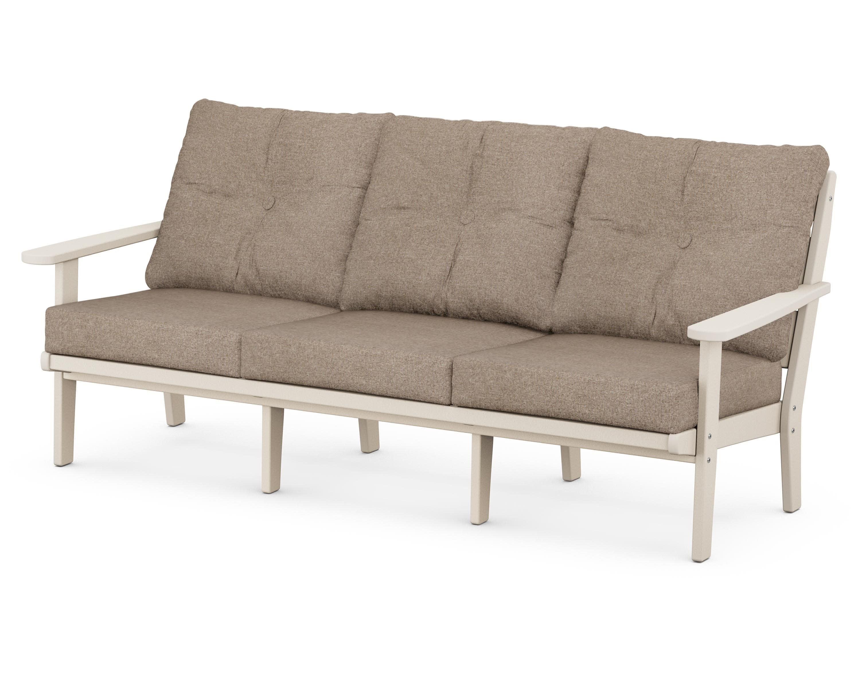 Lakeside Deep Seating Sofa in Sand / Spiced Burlap