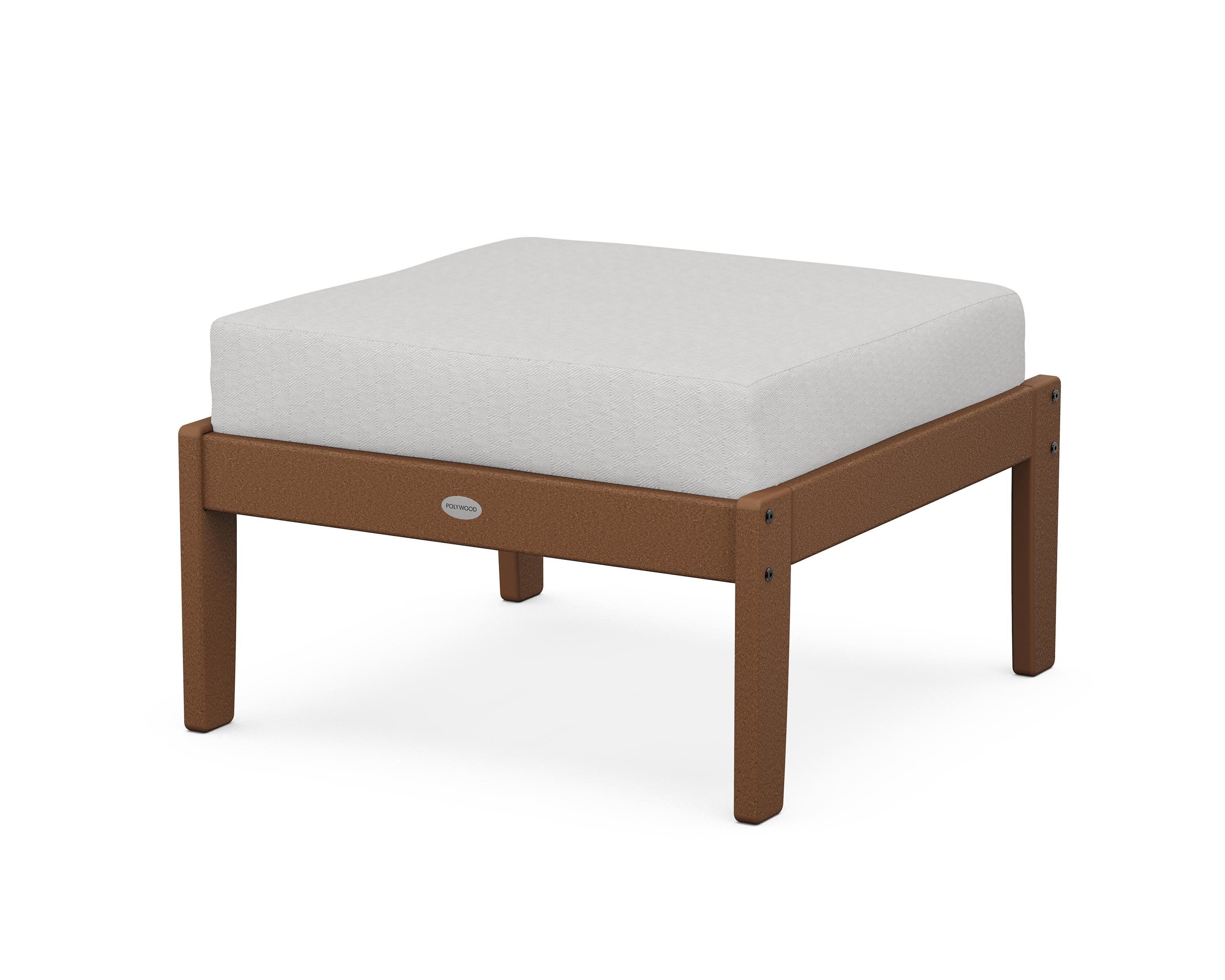 Braxton Deep Seating Ottoman in Teak / Diamond in the Rough