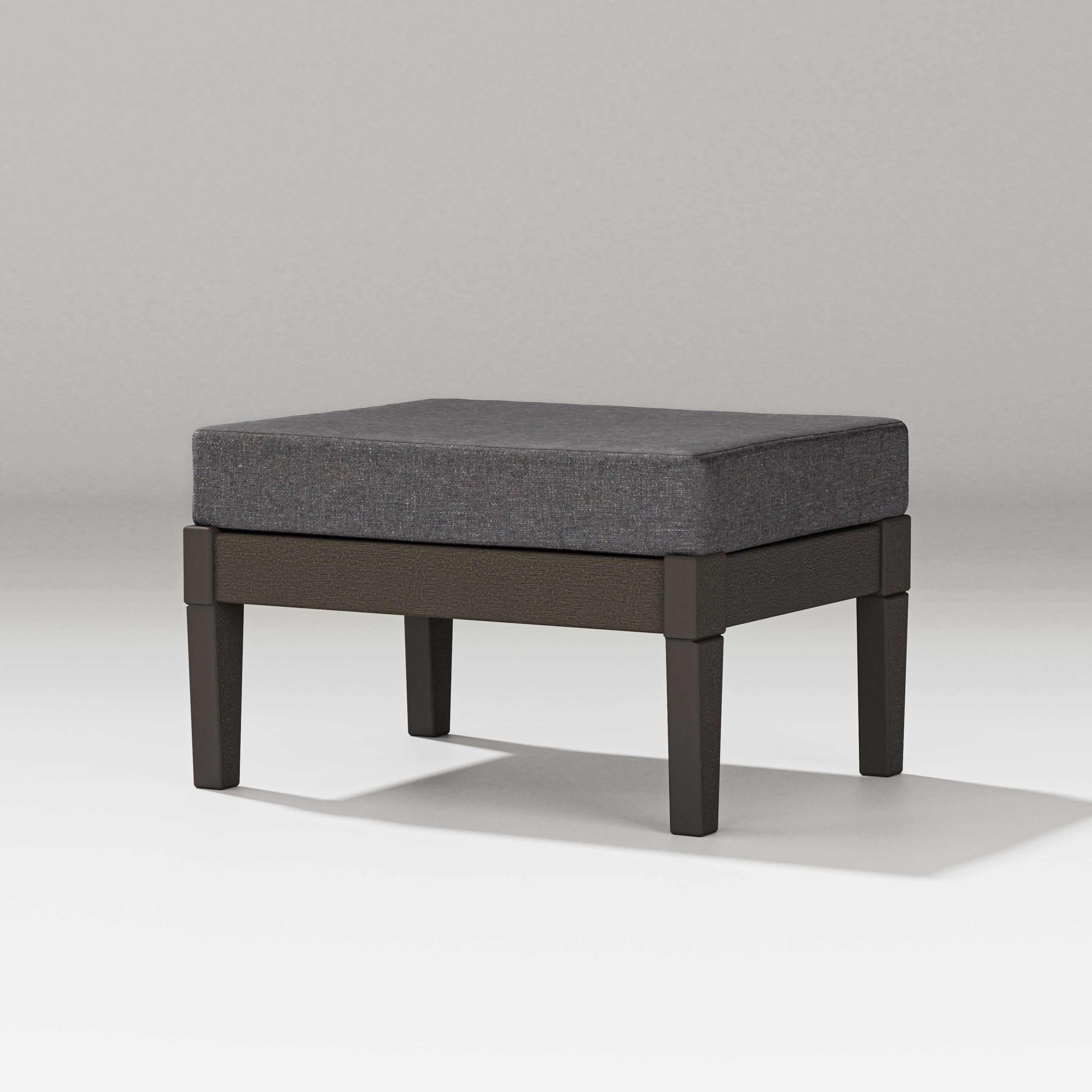 Estate Lounge Ottoman in Vintage Coffee / Ash Charcoal