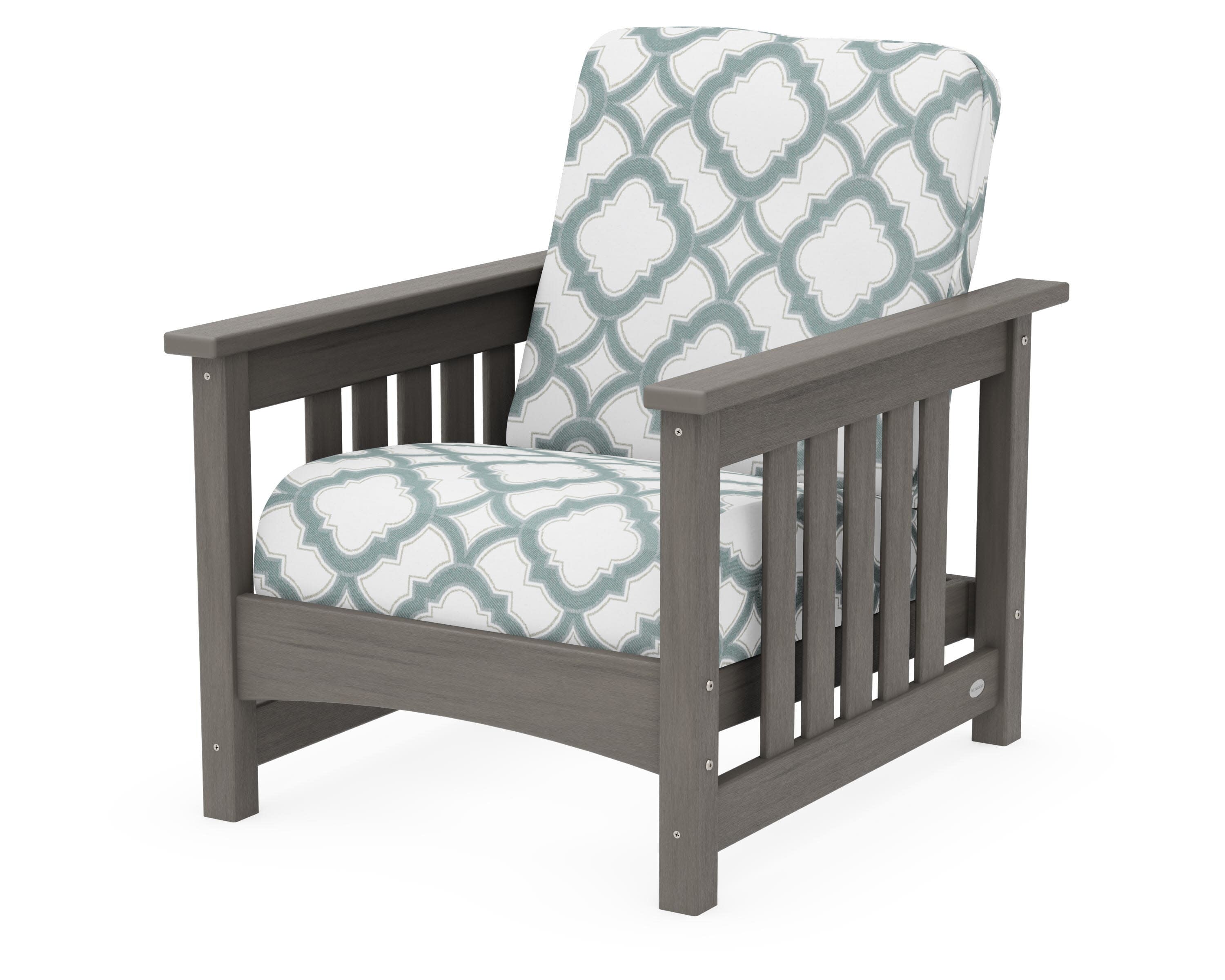 Club Mission Chair in Driftwood / Trellis Glacier Spa