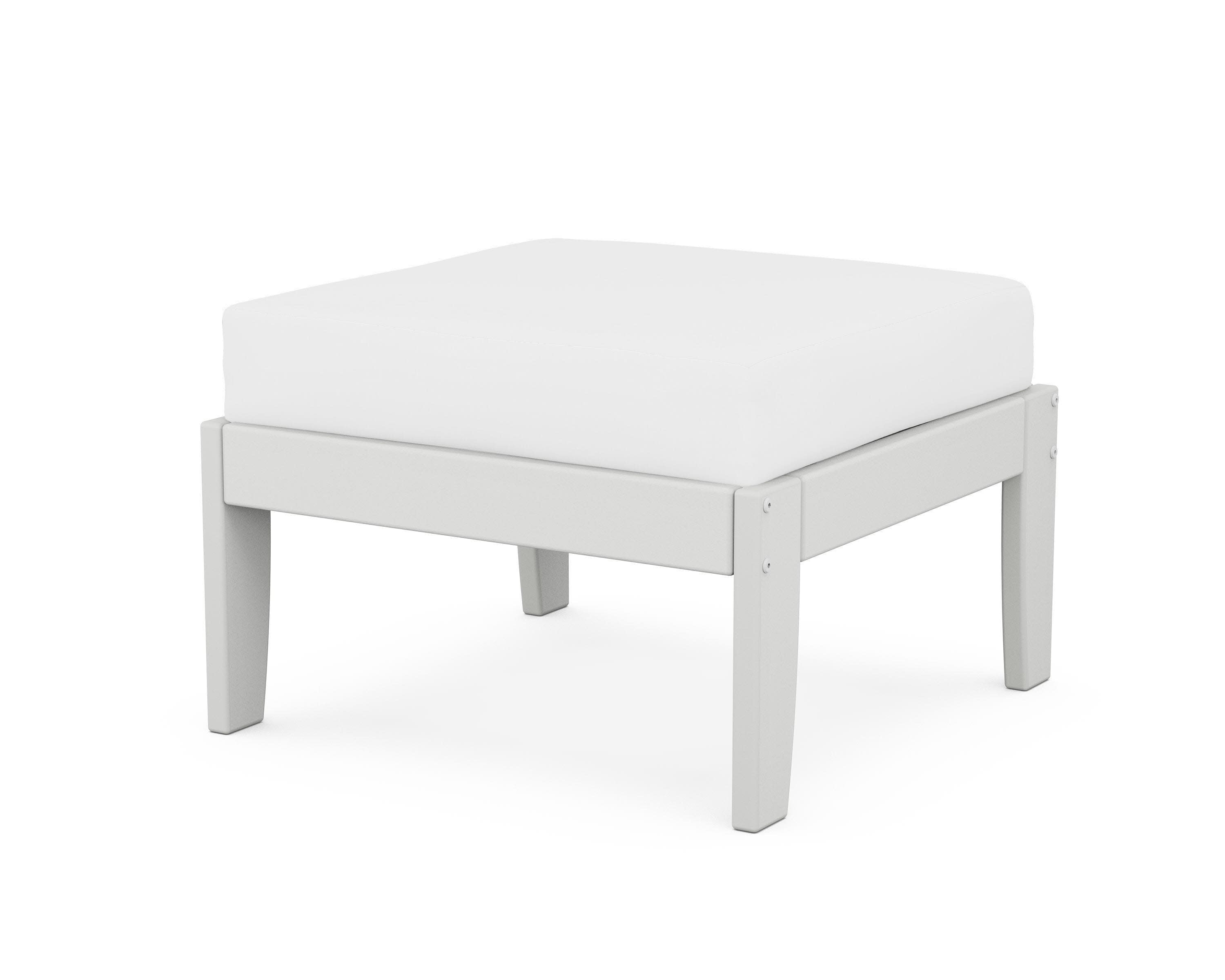 Modular Ottoman - Classic in White / Natural