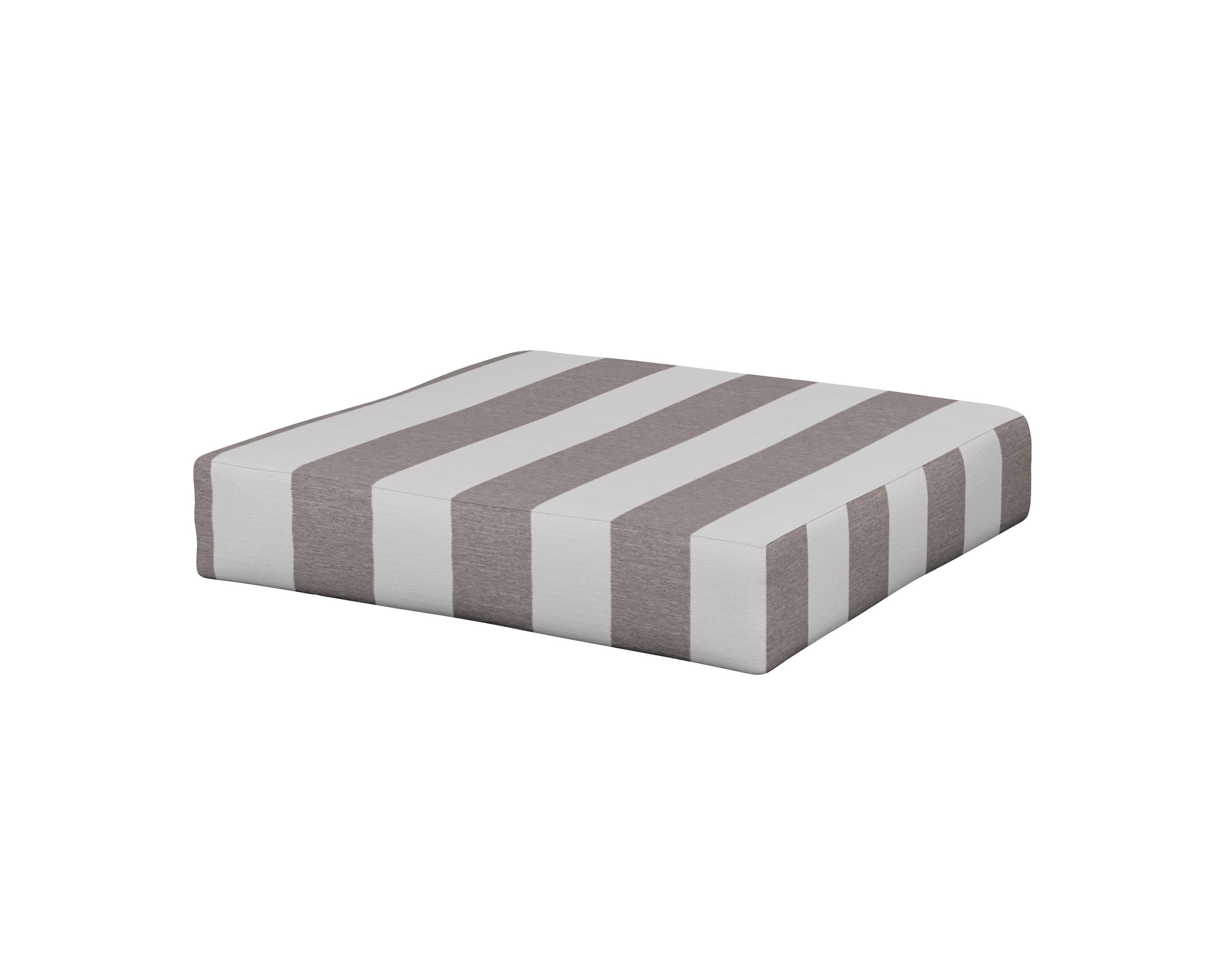 Modular Ottoman Cushion in Cabana Stripe Grey Mist