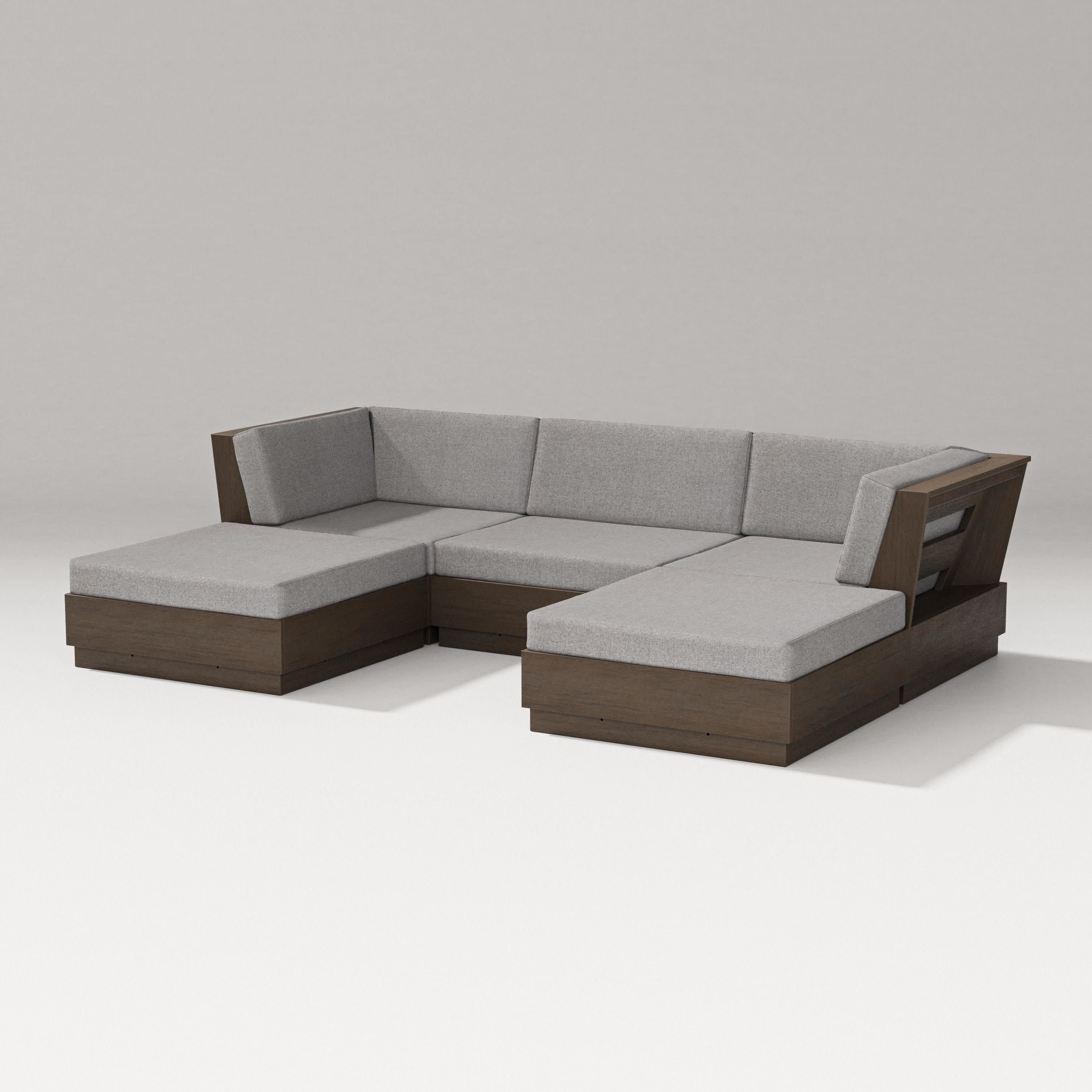 Elevate Double Chaise Sectional in Kona / Grey Mist