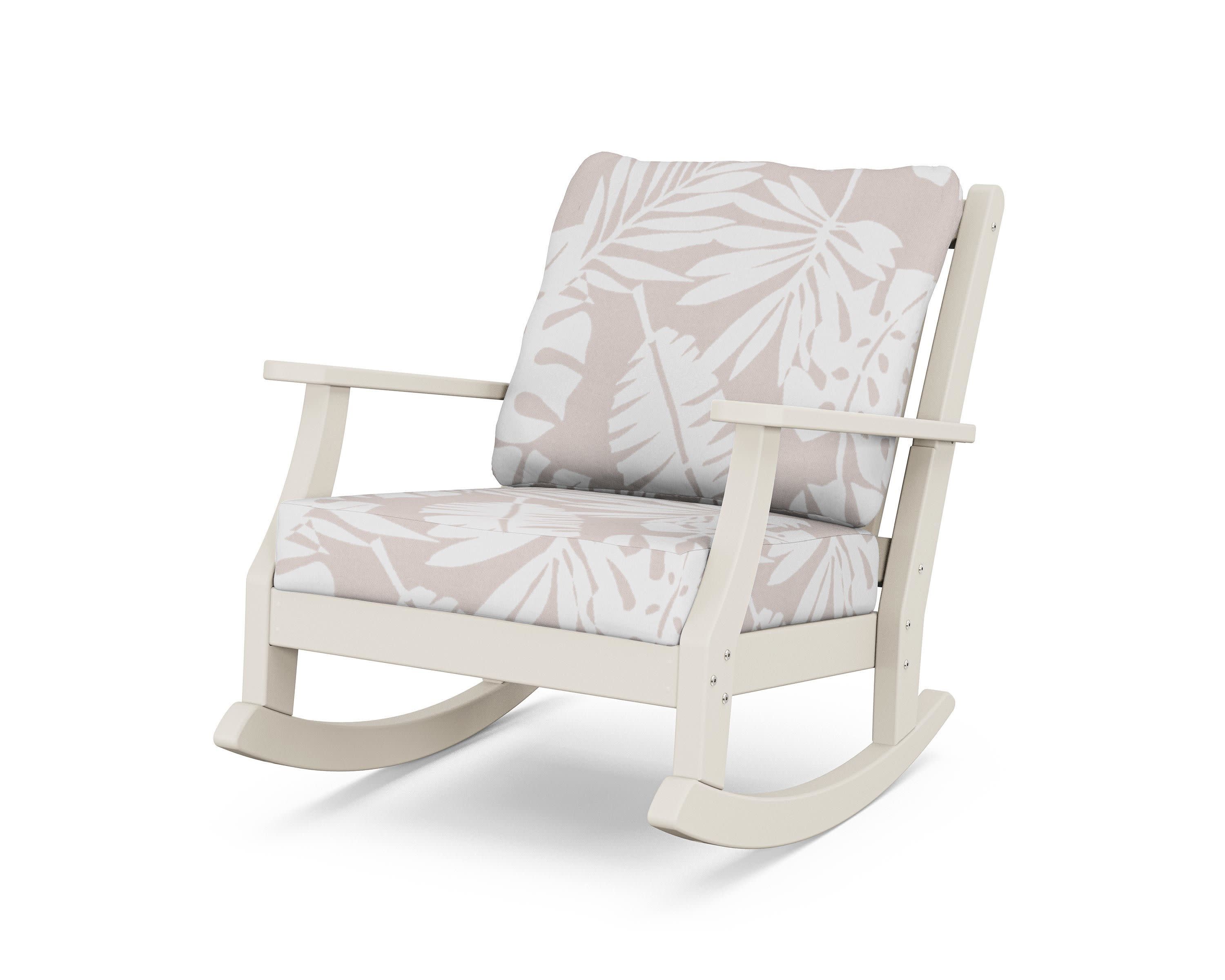 Wovendale Deep Seating Rocking Chair in Sand / Leaf Dune Burlap