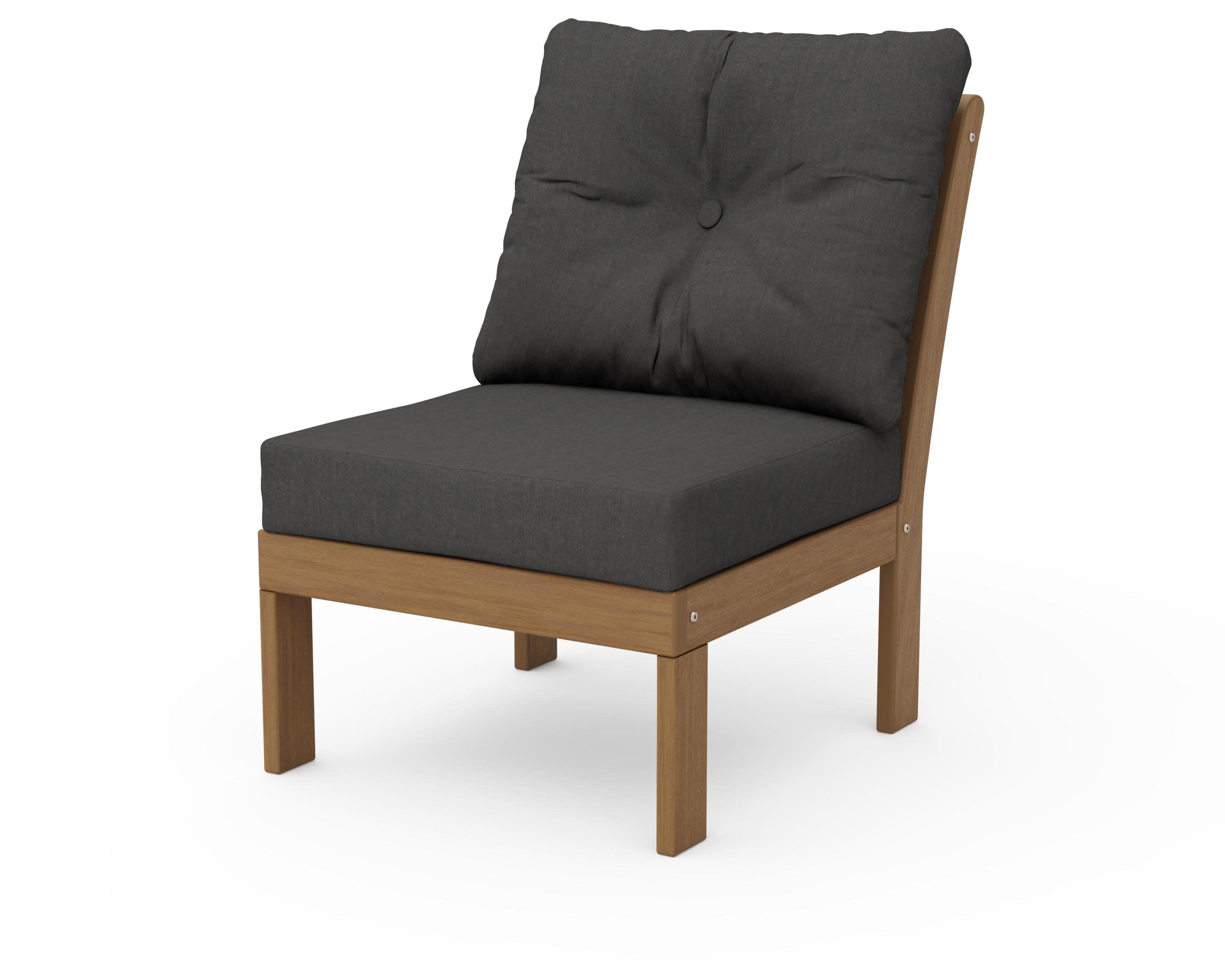 Vineyard Modular Armless Chair in Natural / Spectrum Carbon