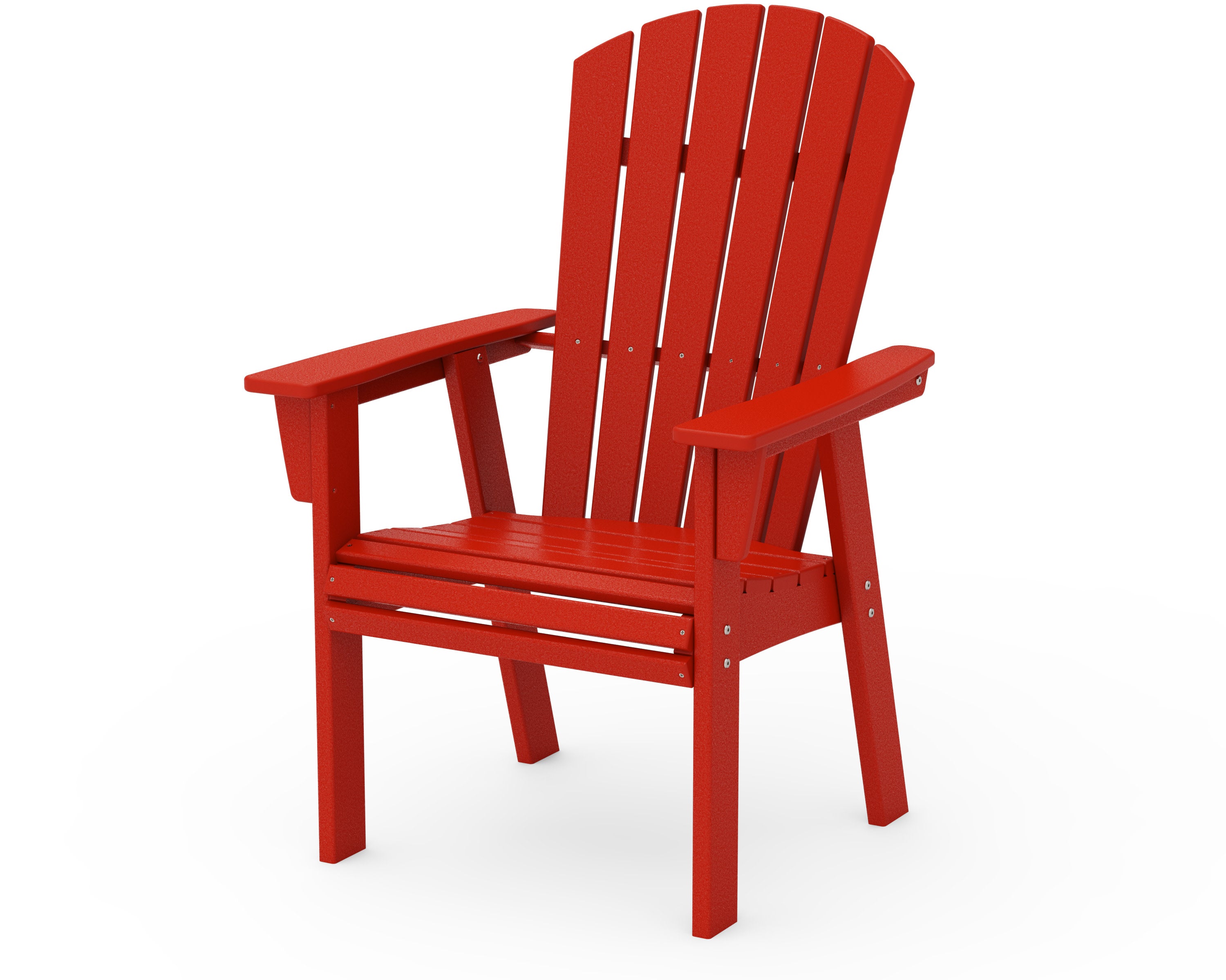 Nautical Curveback Adirondack Dining Chair in Sunset Red
